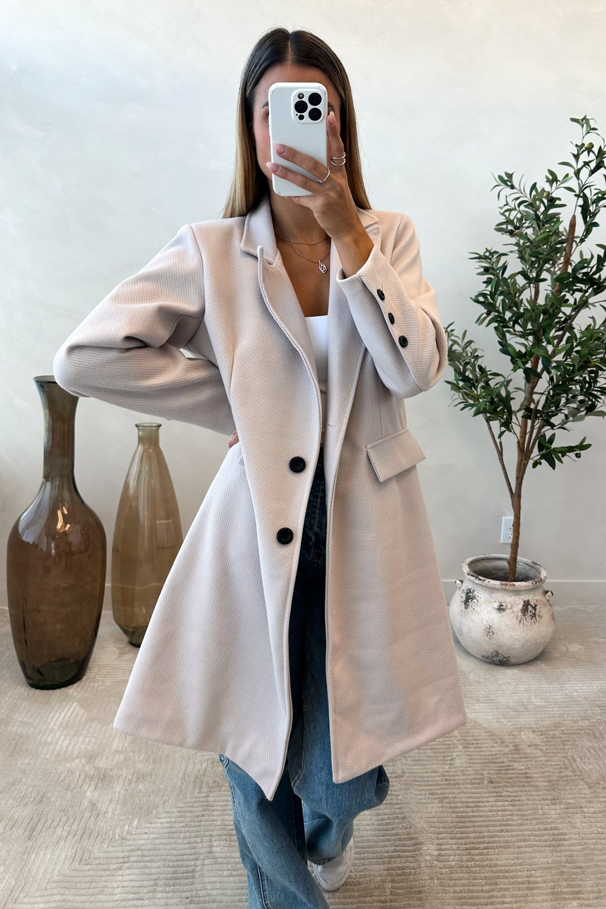 TAYLER - Greige Trench Coat