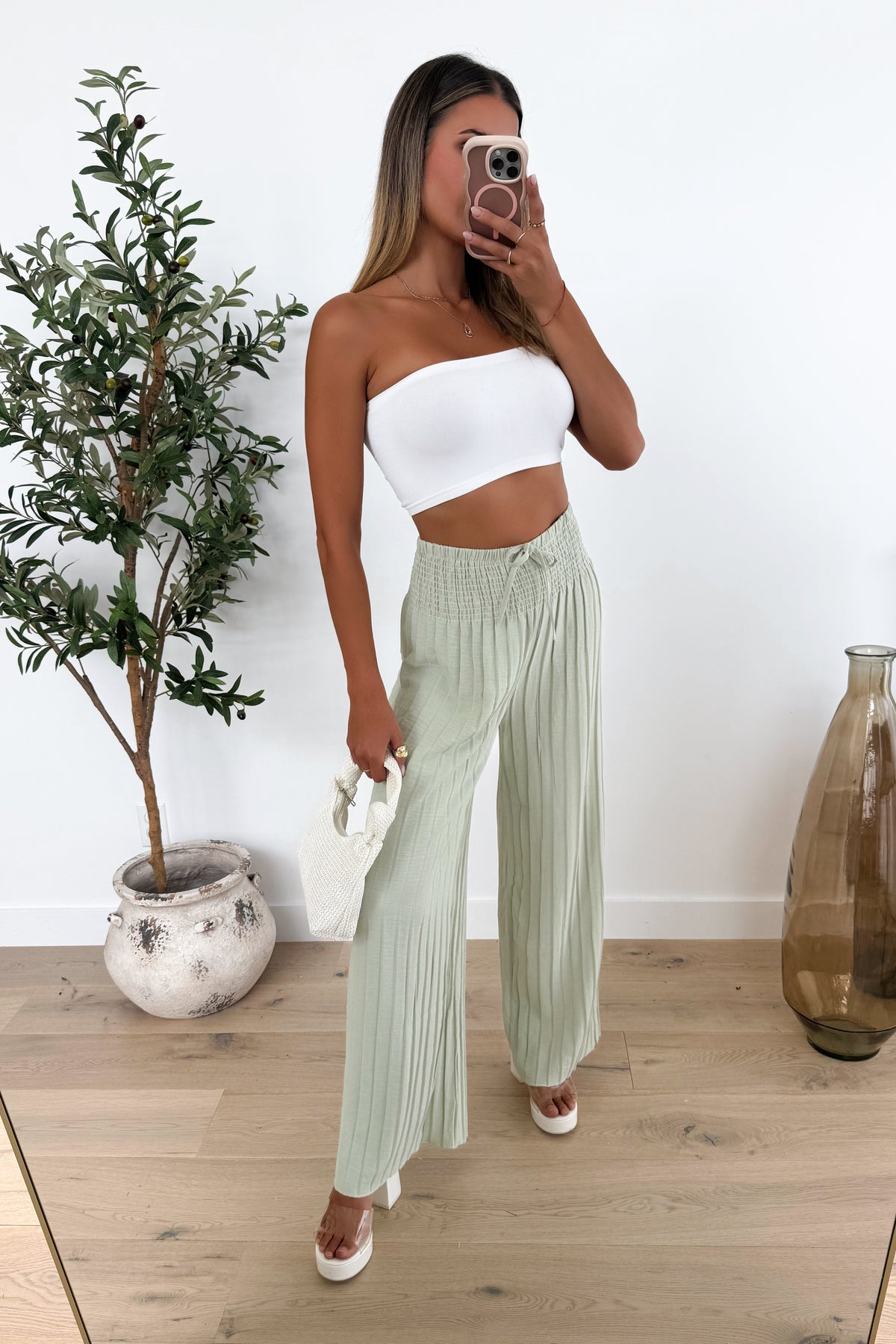 OLTEN - Mint Green Pants