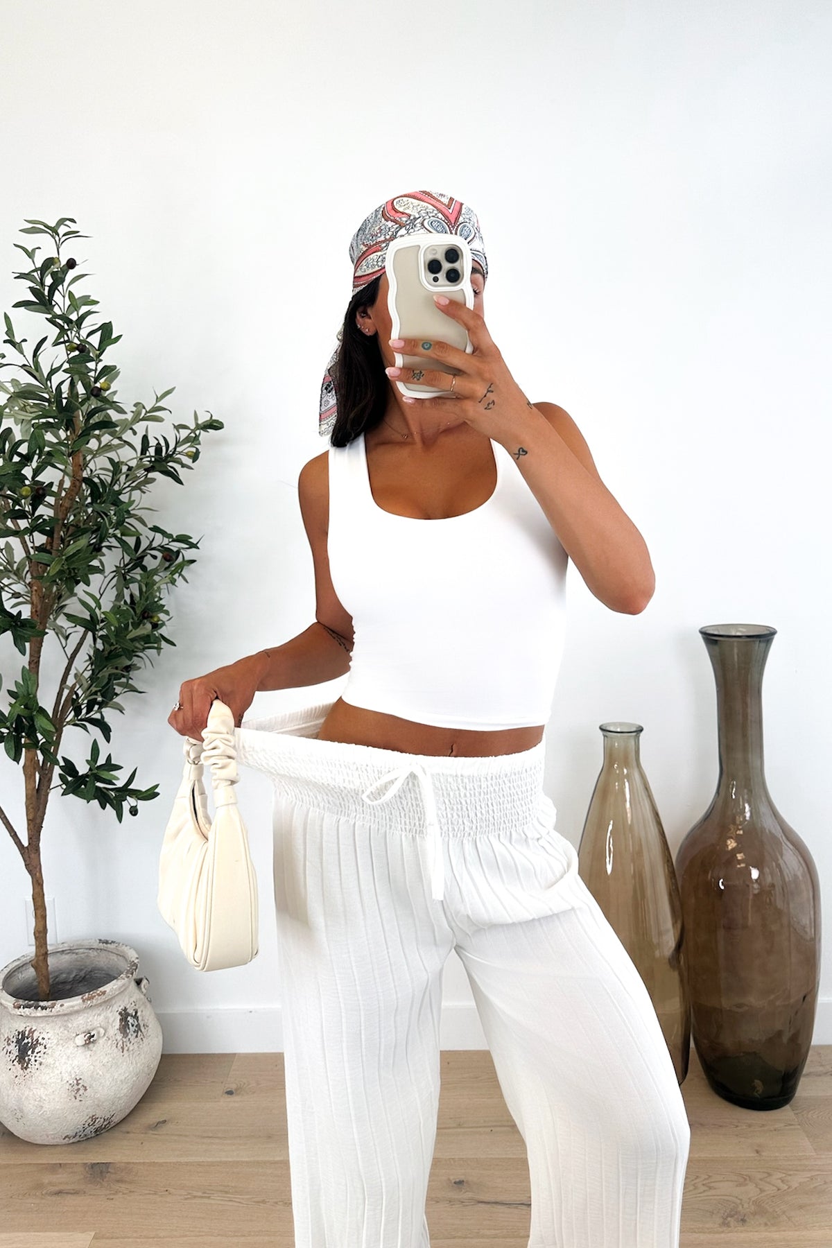 OLTEN - Pantalon / Blanc