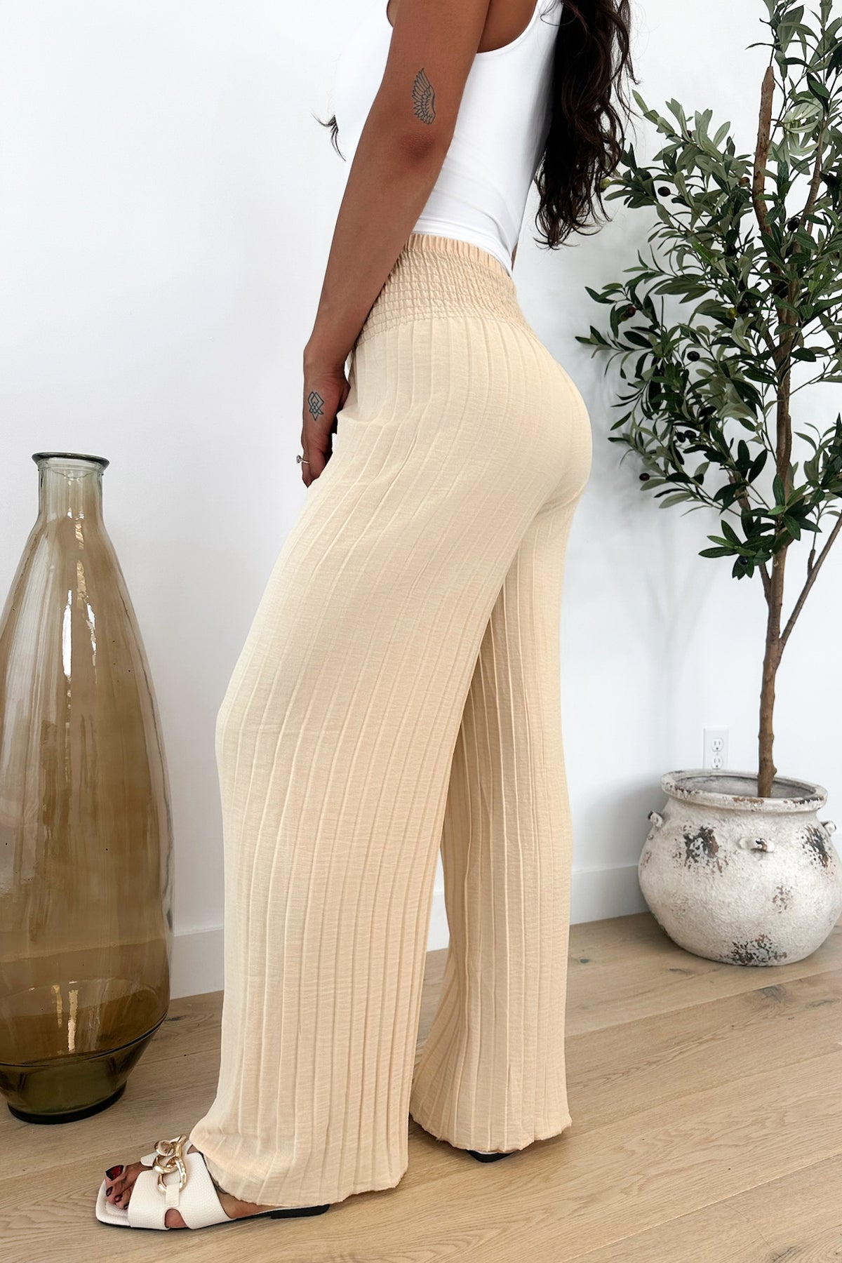 OLTEN - Pantalon / Beige