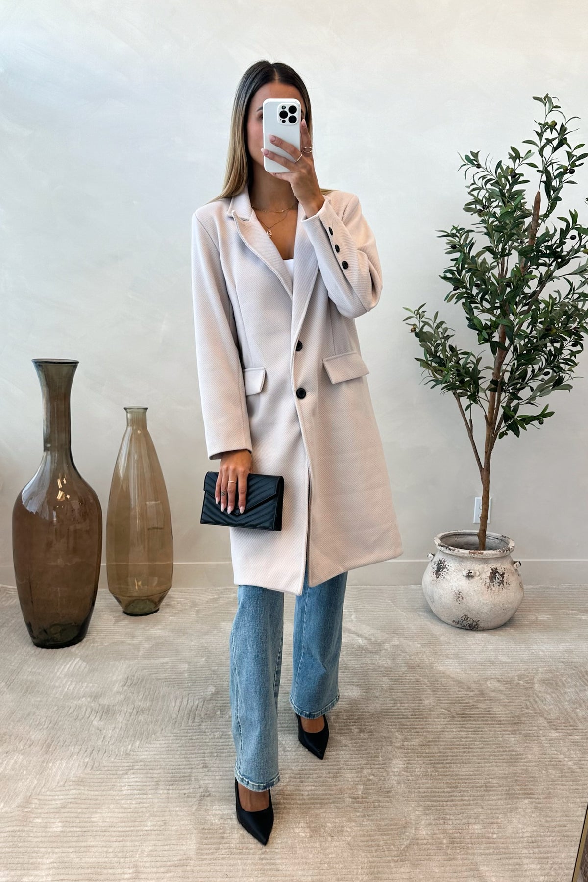 TAYLER - Greige Trench Coat