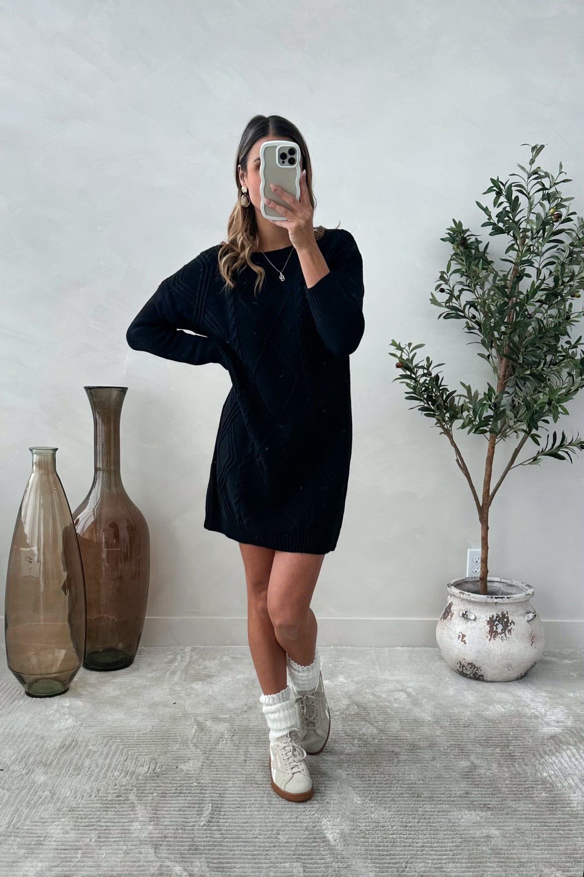 MATÉO - Black Sweater Dress