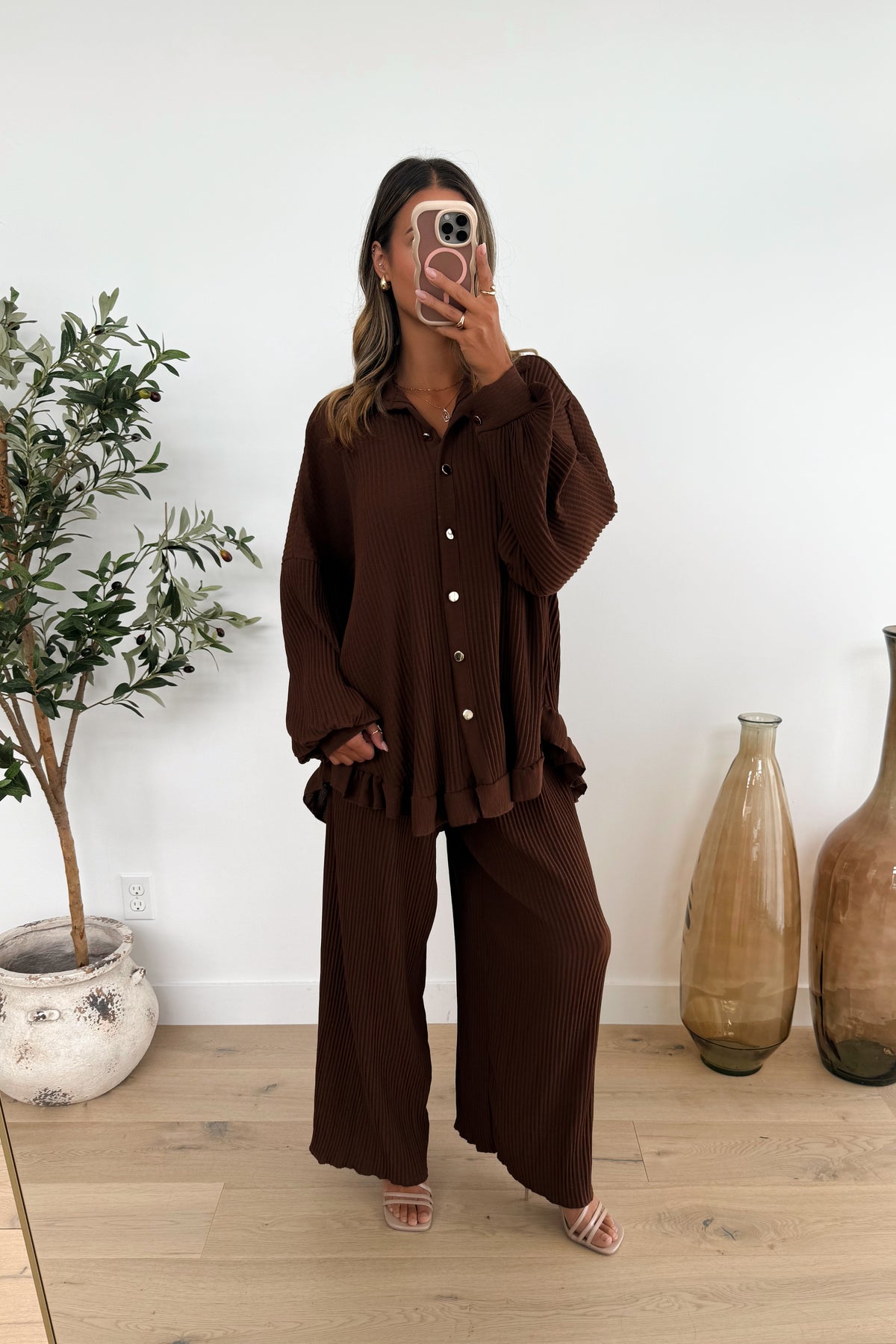 BINETTE - Brown Two-Piece Set