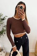 OPALE - Brown Crop Top
