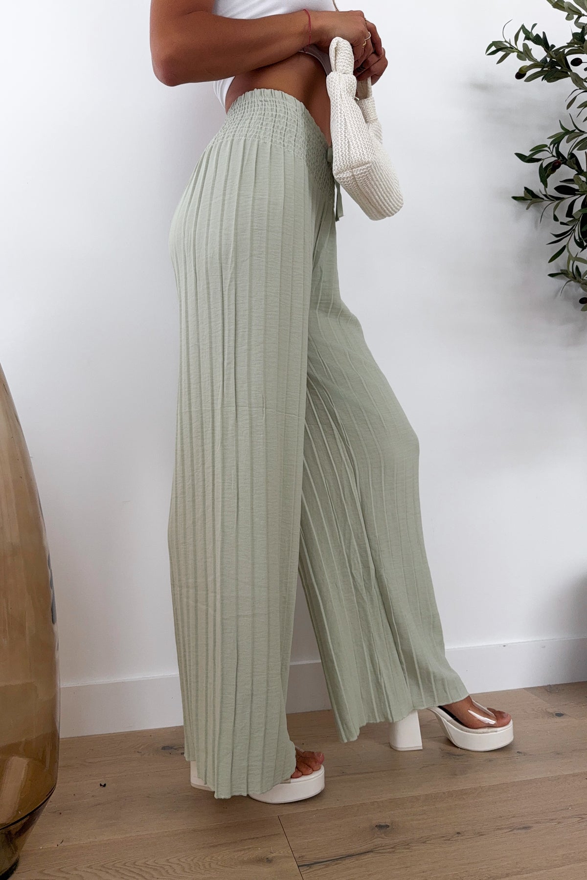 OLTEN - Mint Green Pants