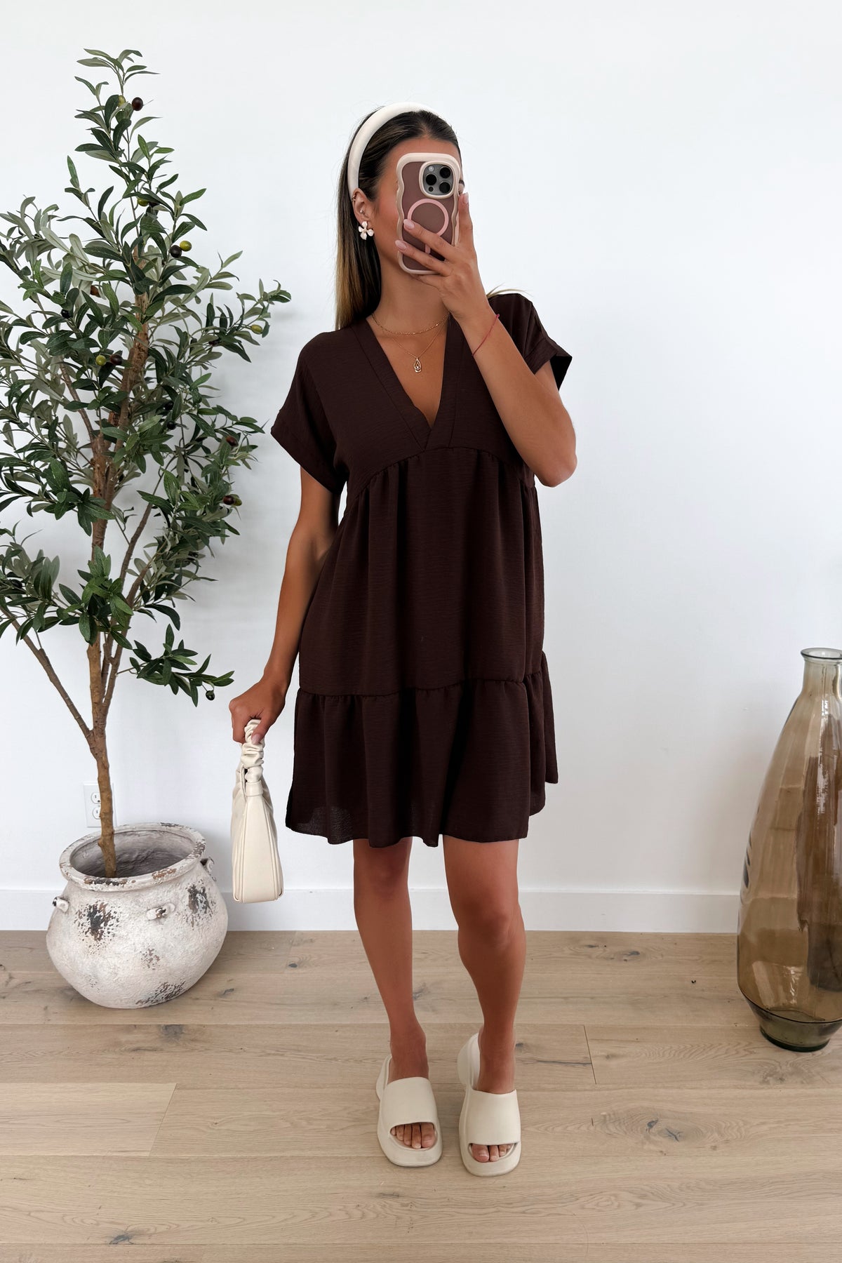 JAZEMINE - Brown Dress