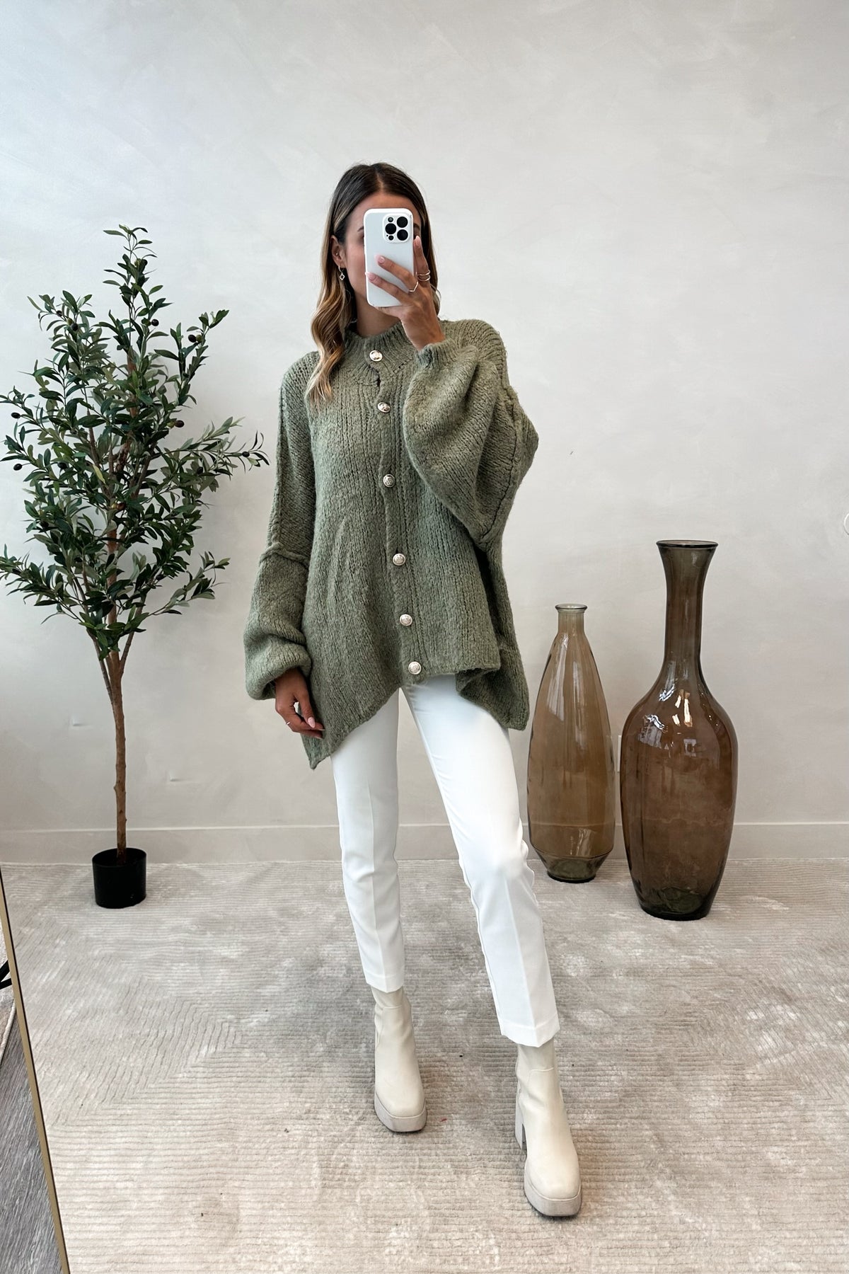 FLAVIE - Khaki Sweater