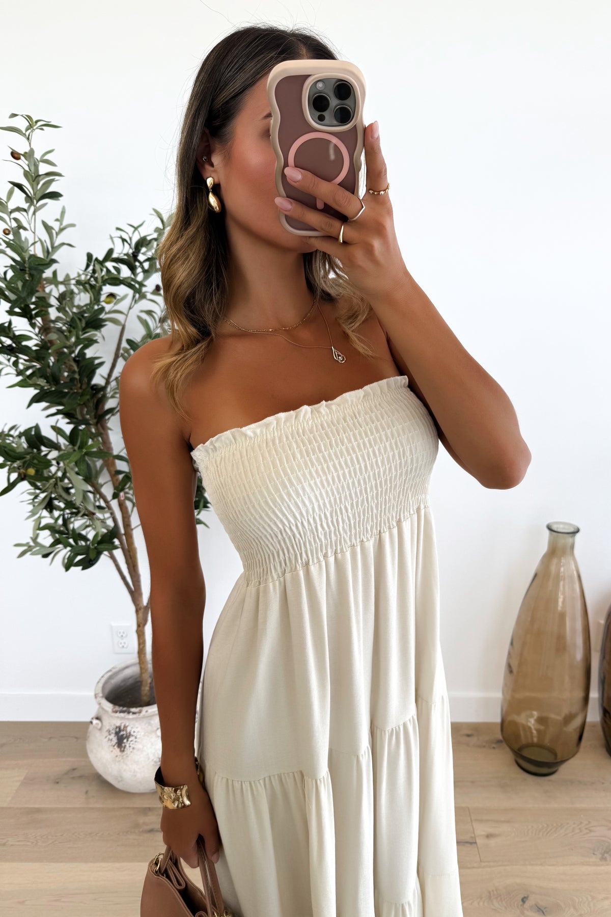 BEATRICE - Robe Longue / Beige