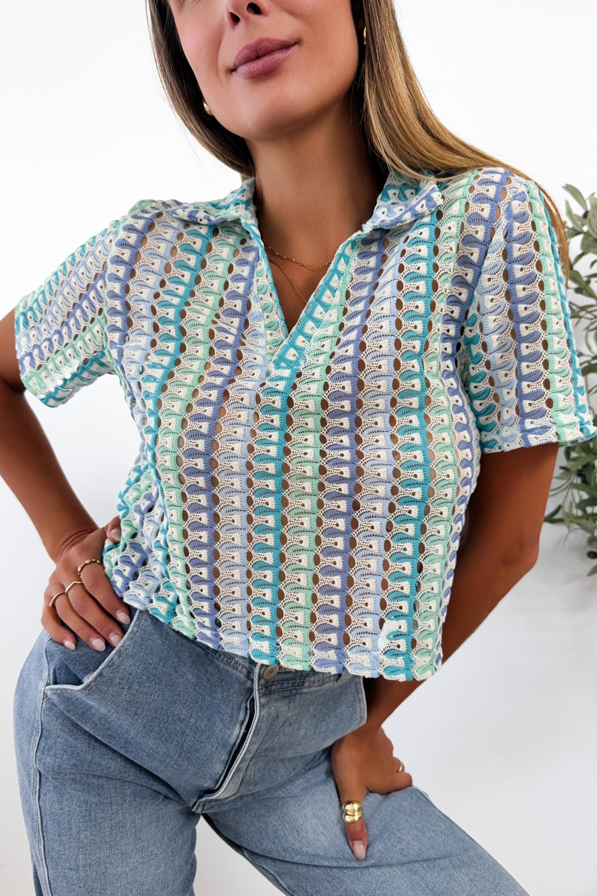 YSÉE - Turquoise Top