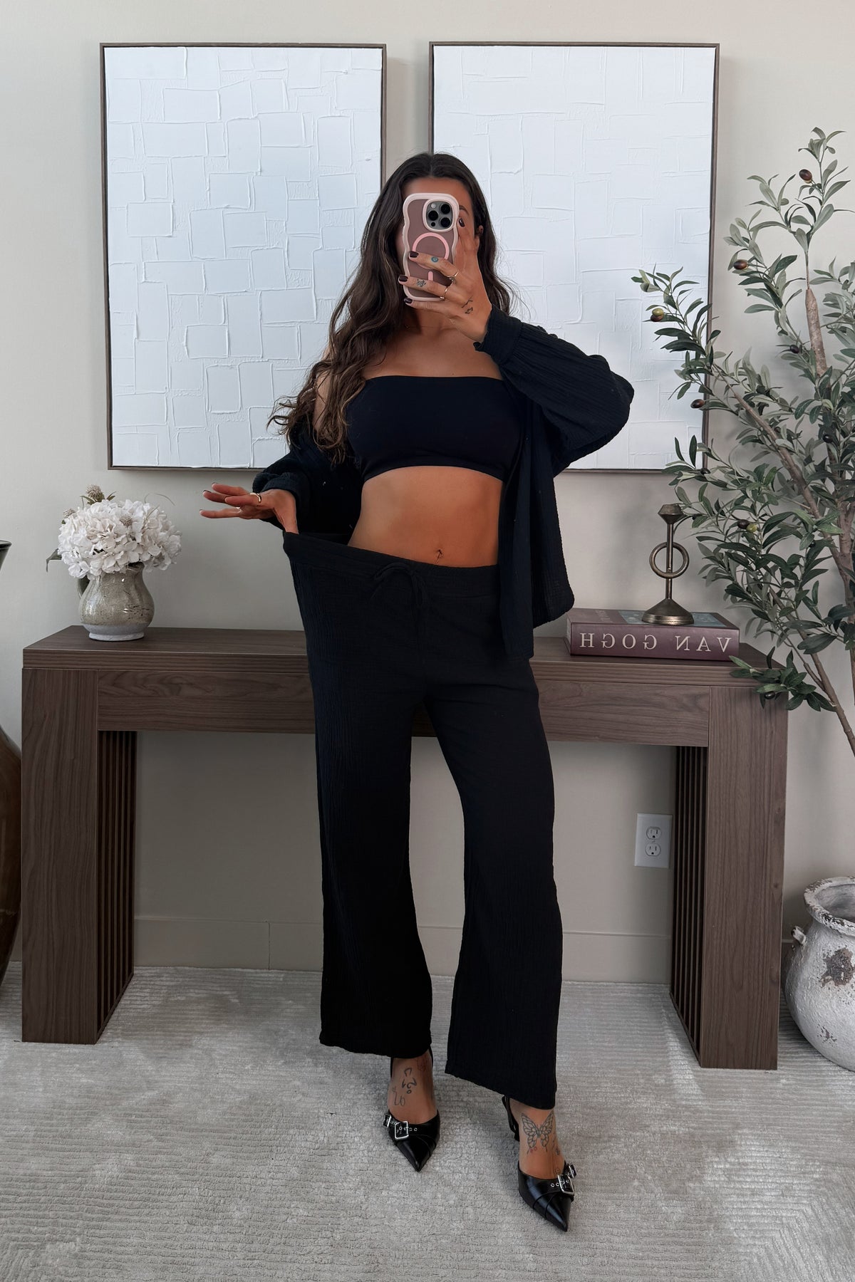 CALVI - Black Two-Piece Set