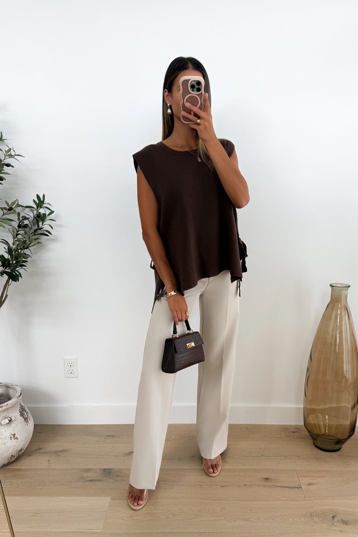 SABINE - Brown Top