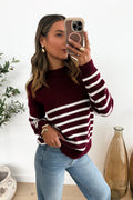 ÉMILE - Pull Rayé / Bourgogne