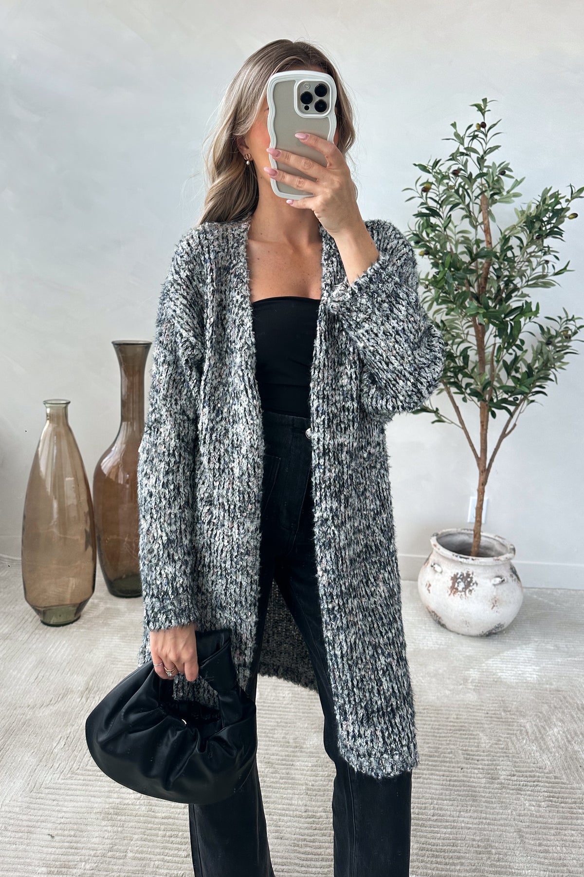 CROWL - Black Knit Cardigan