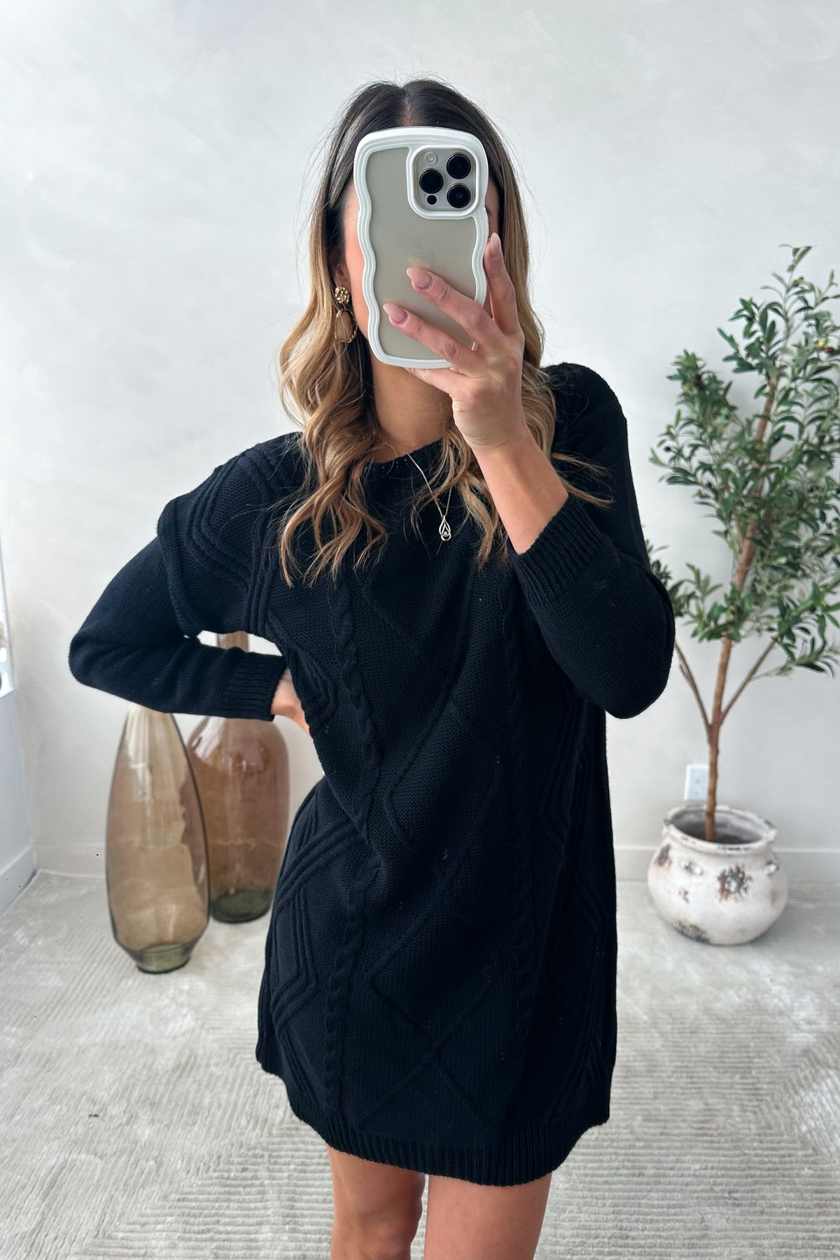 MATÉO - Black Sweater Dress