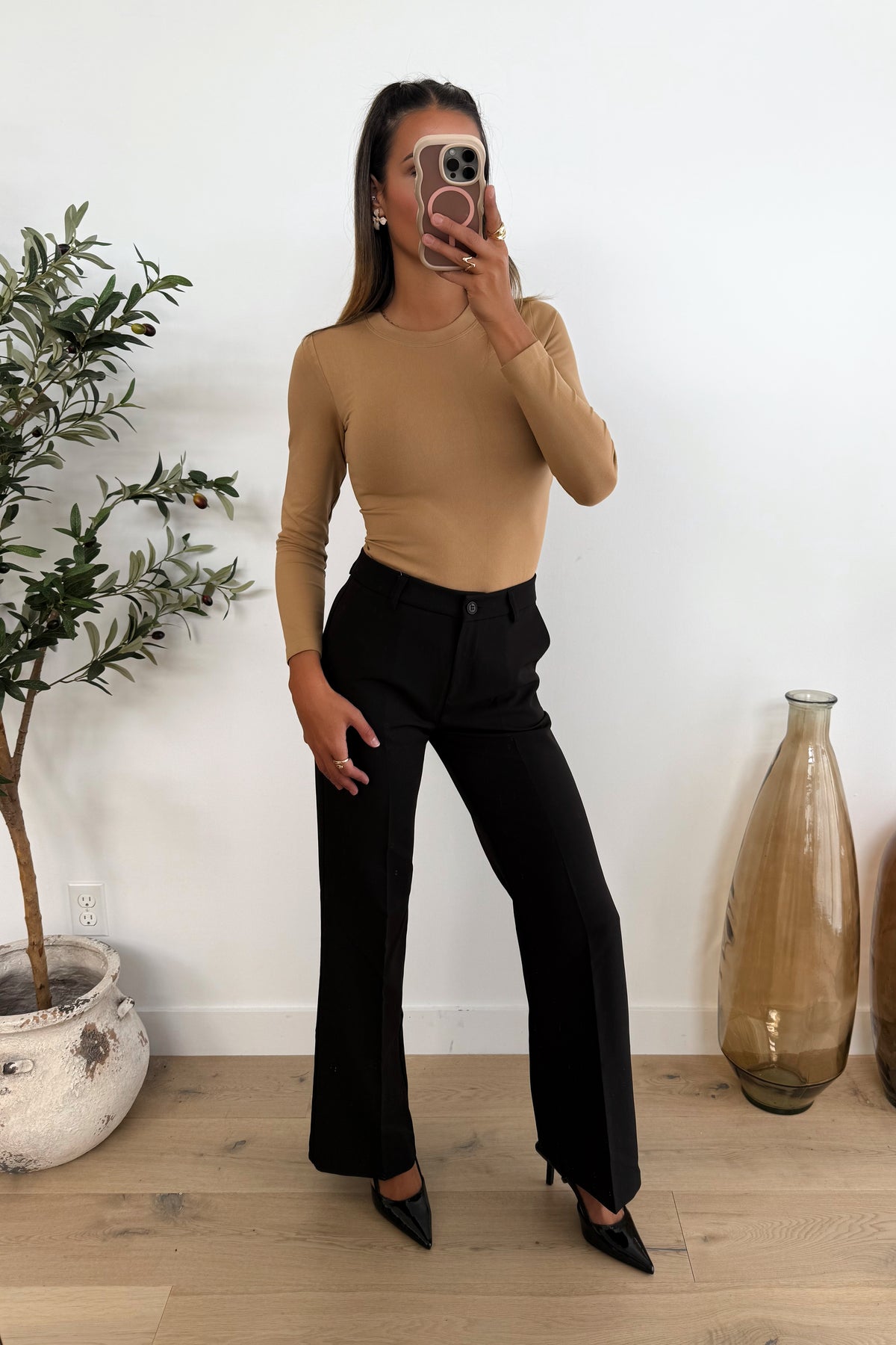 HARRIS - Camel Long Sleeve Top