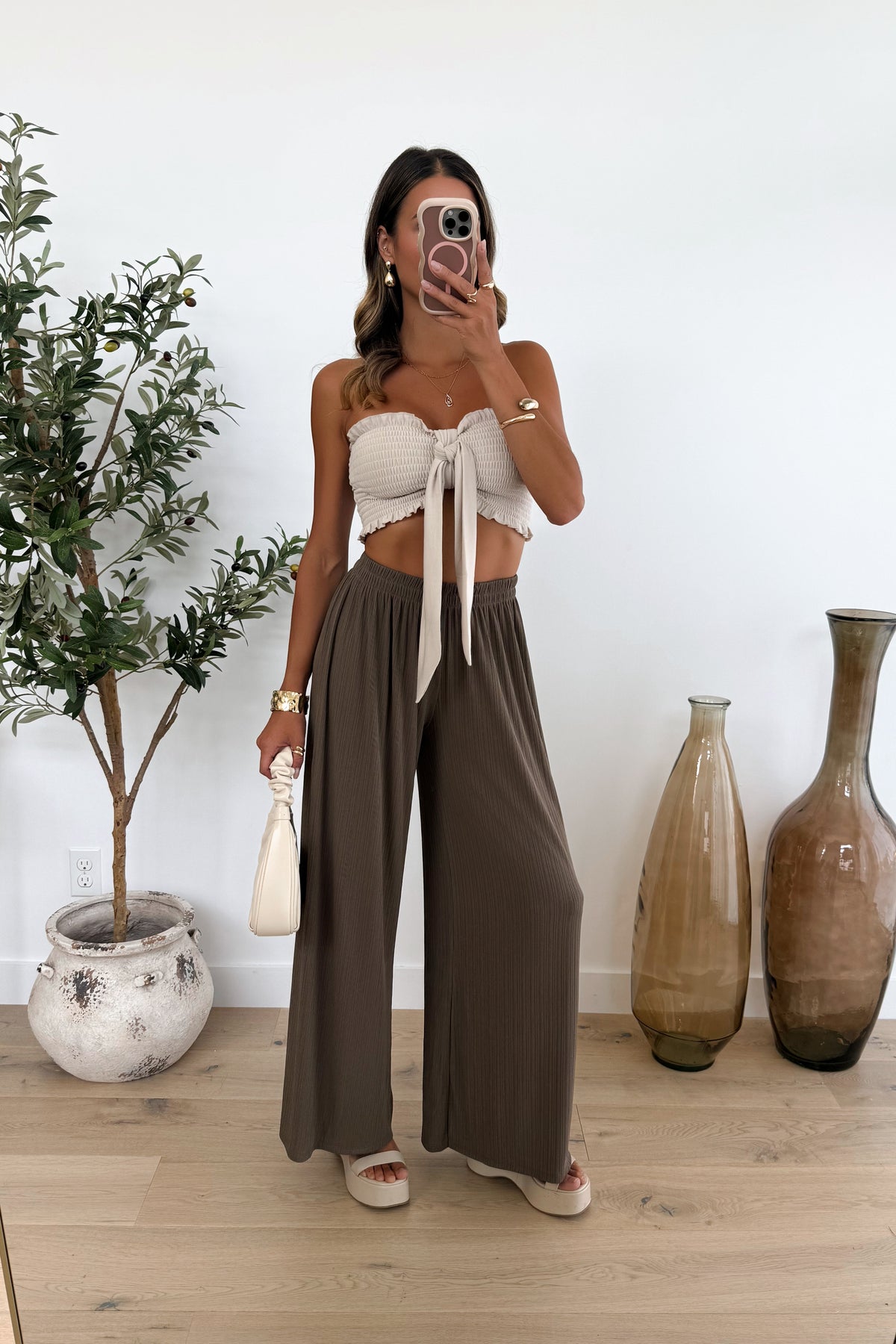 QUINCY - Taupe Pants