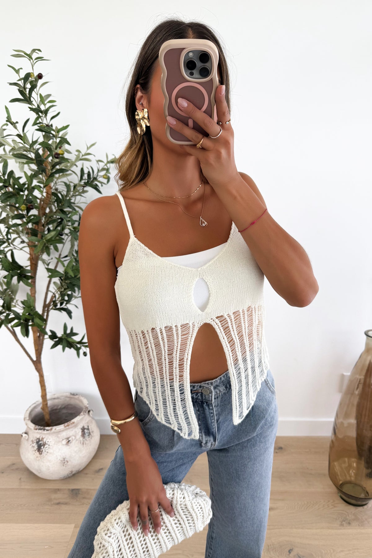 DELICATE - Beige Top