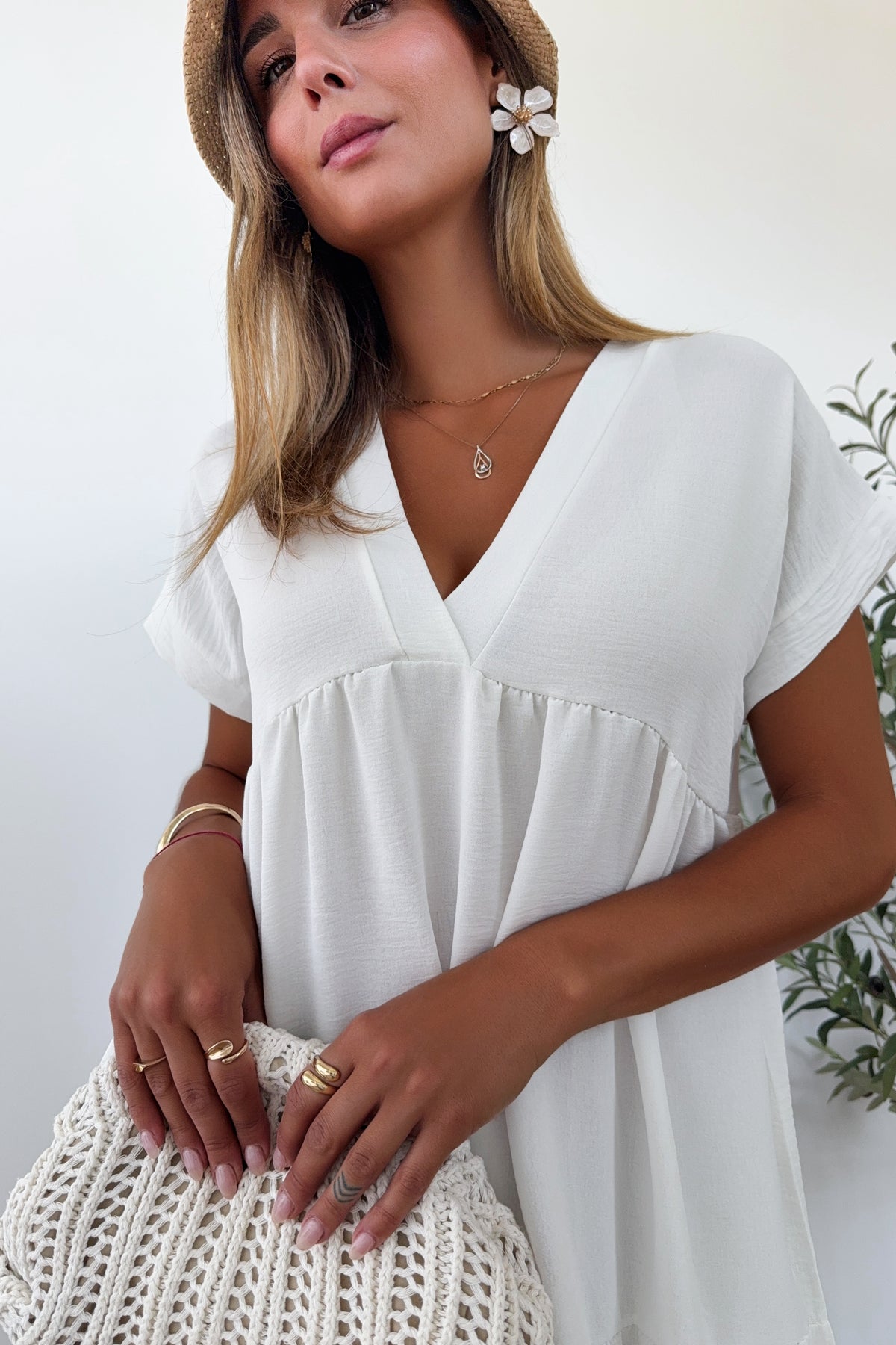JAZEMINE - White  Dress