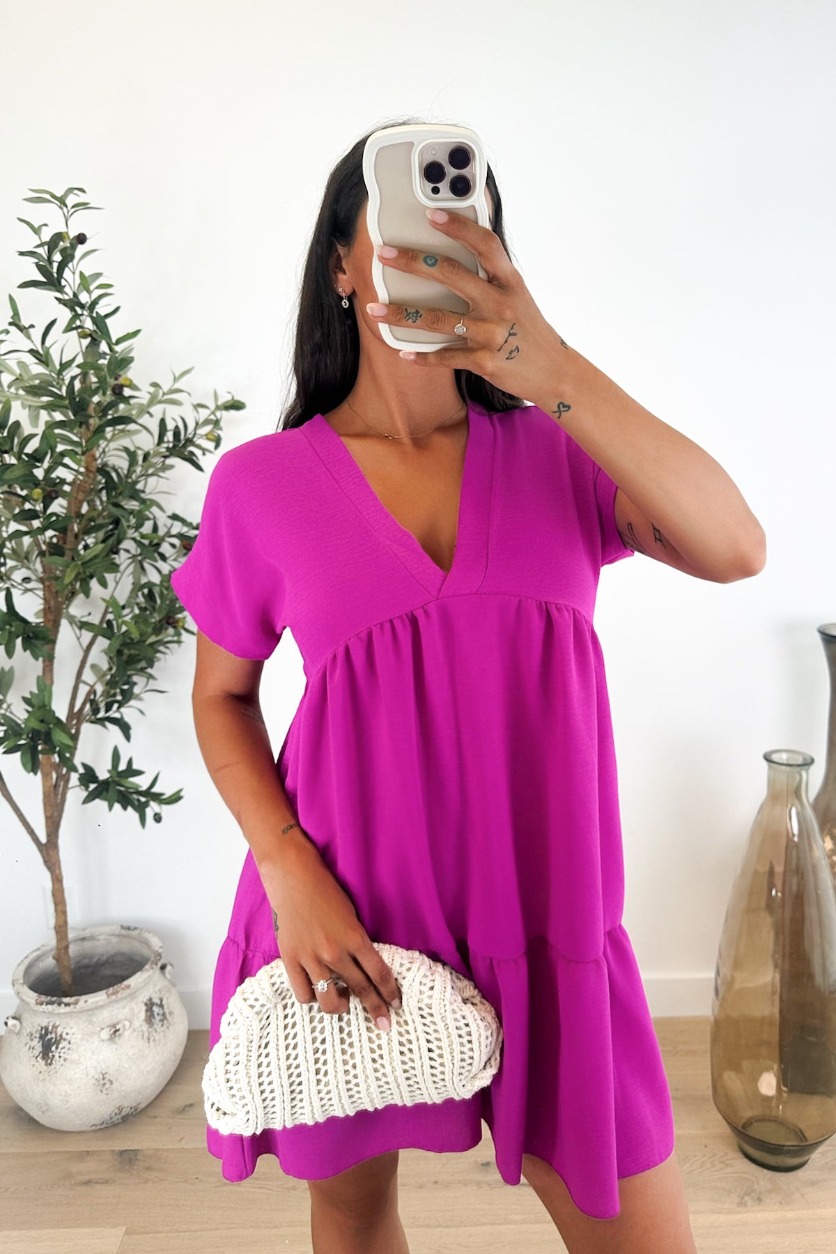 JAZEMINE - Magenta Dress