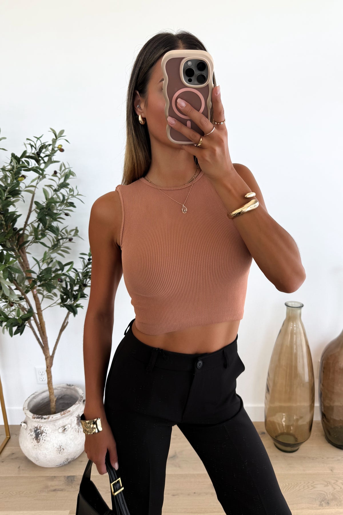 GAYA - Camel Crop Top