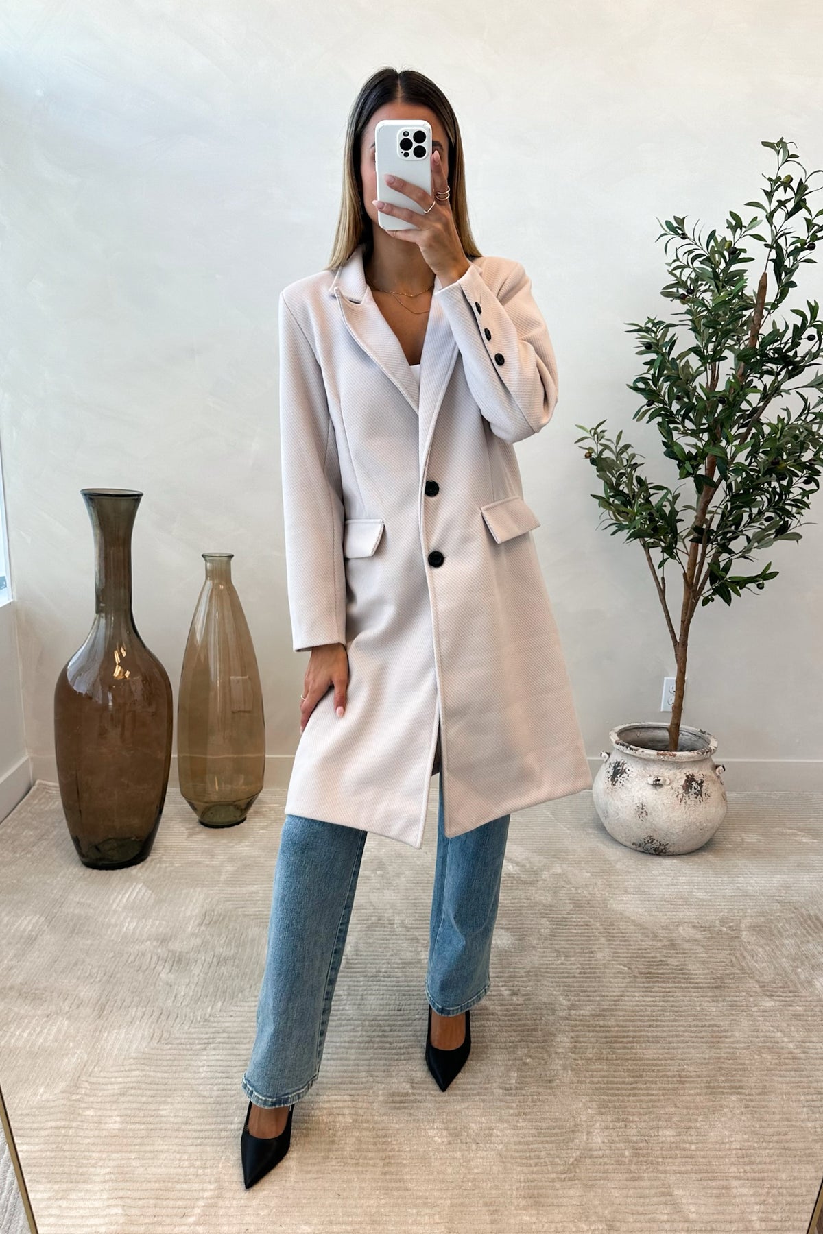 TAYLER - Greige Trench Coat