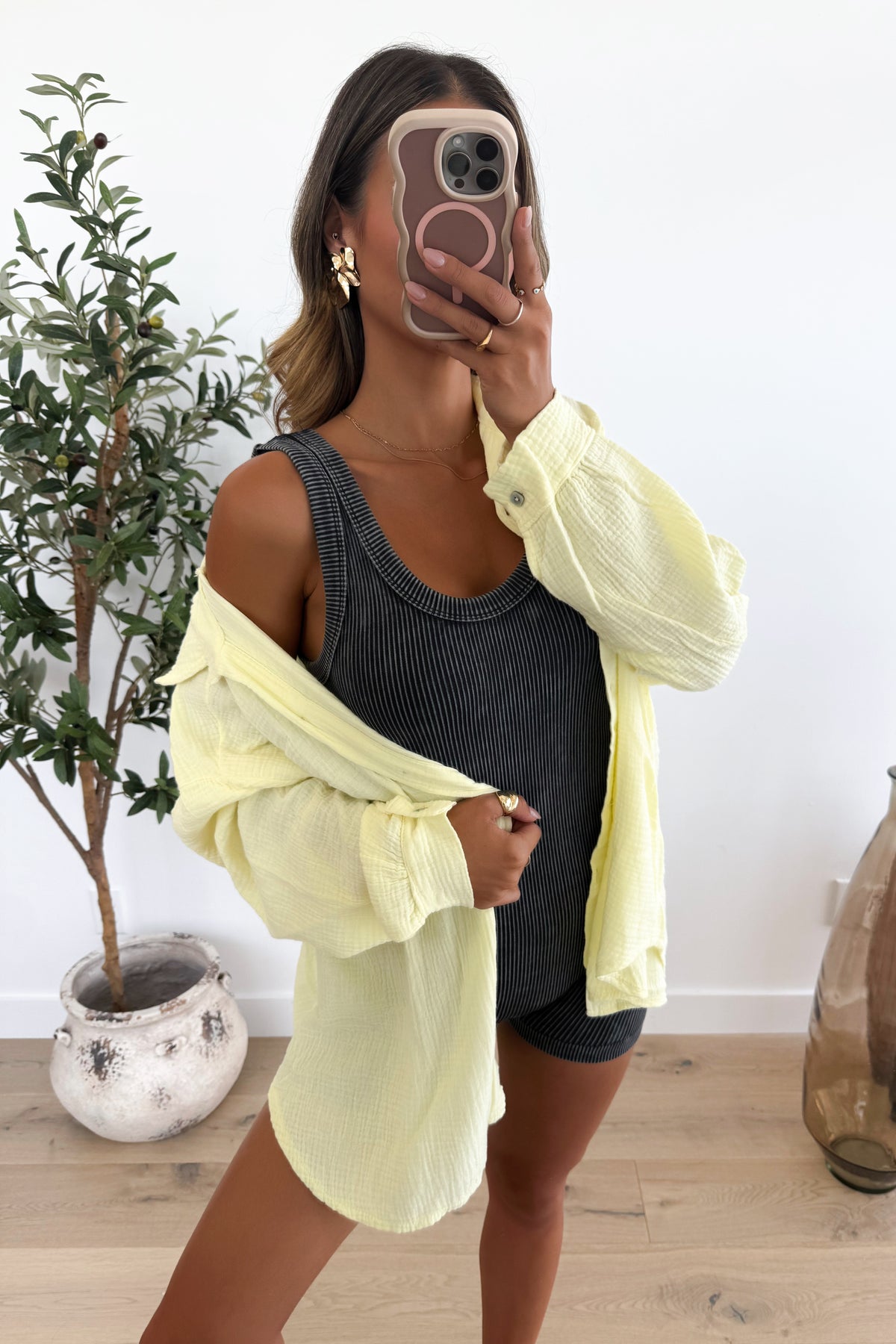 GINGER - Charcoal Romper