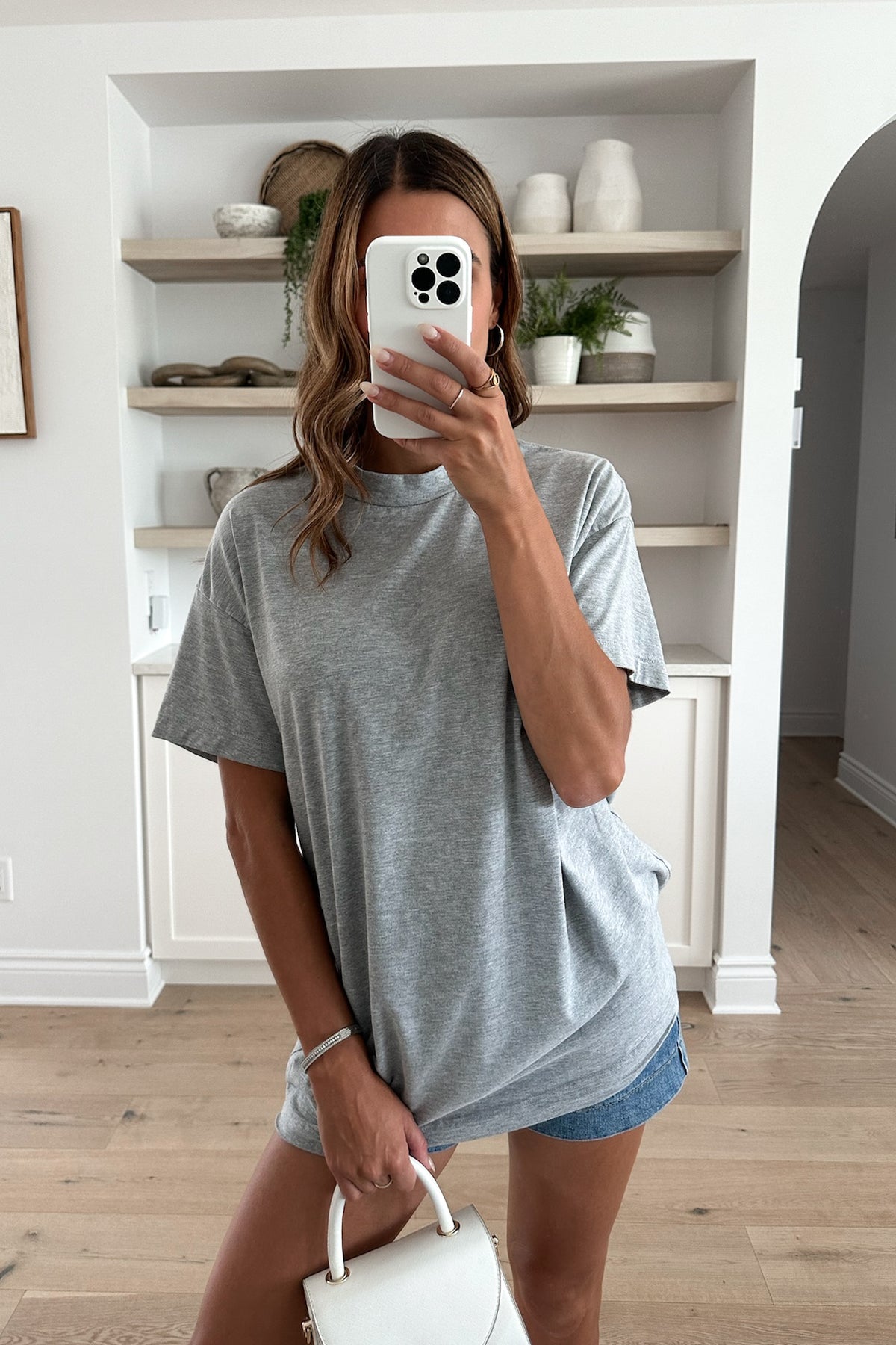 LAUREL - Gray Oversized T-Shirt