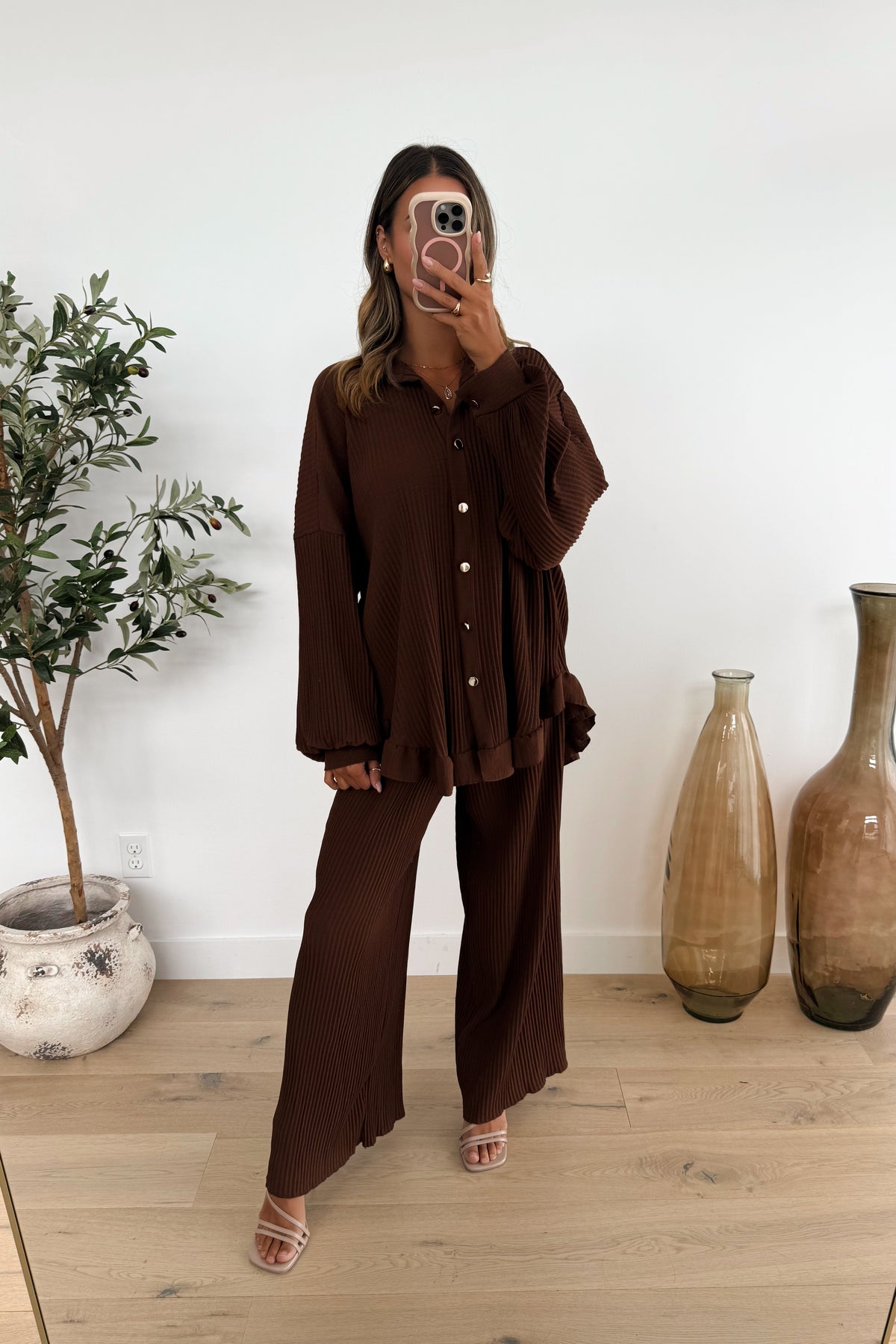 BINETTE - Brown Two-Piece Set