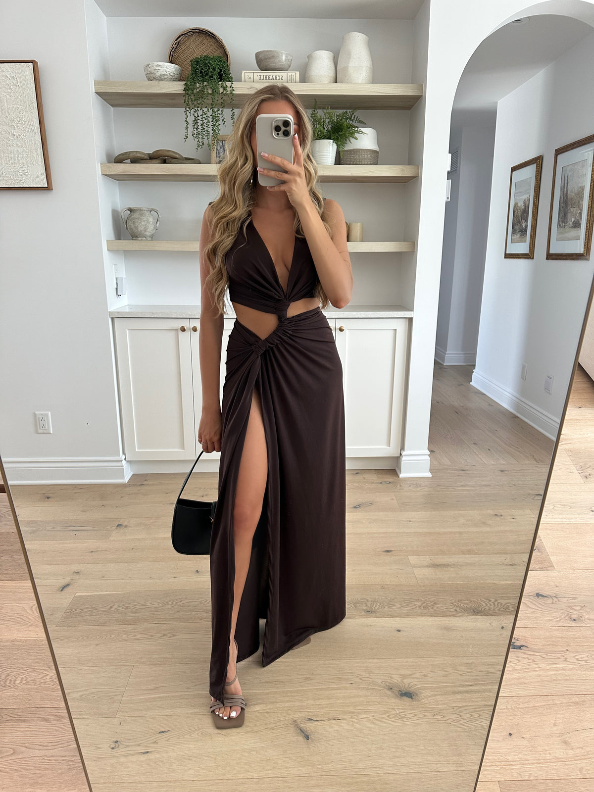 FRANCESKA - Brown Maxi Dress