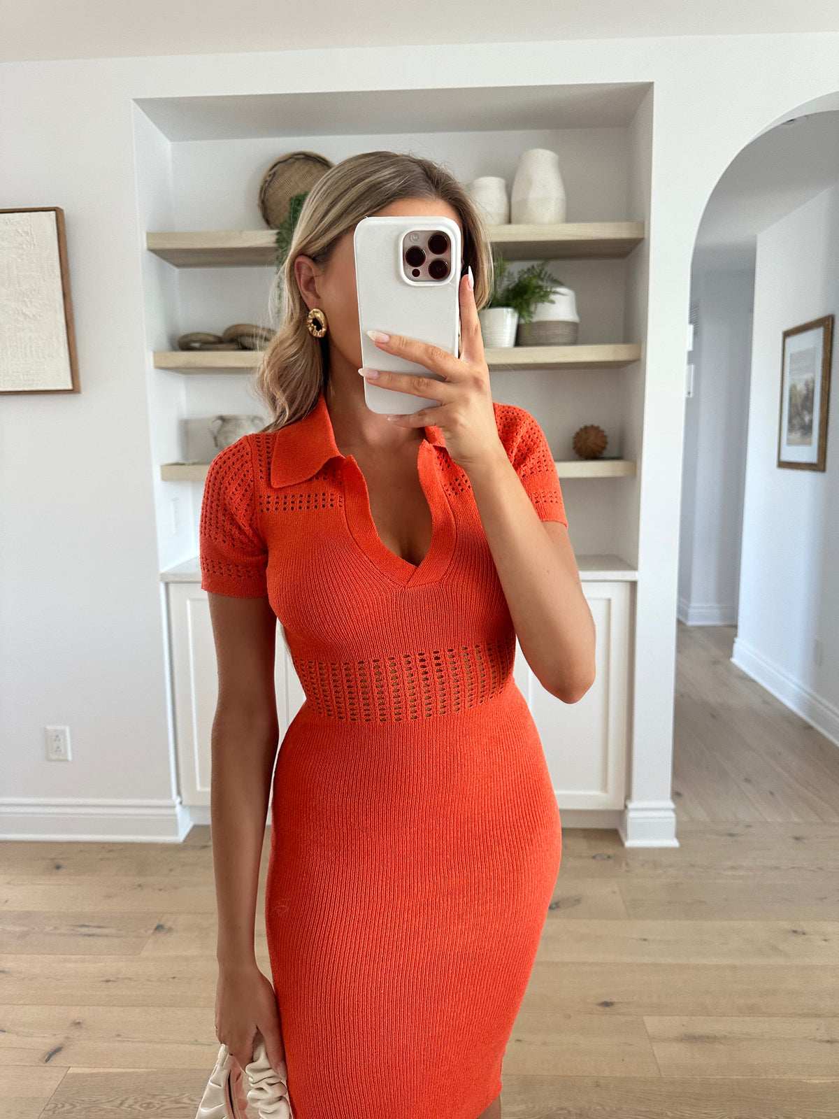 CLOÉ - Orange Midi Dress