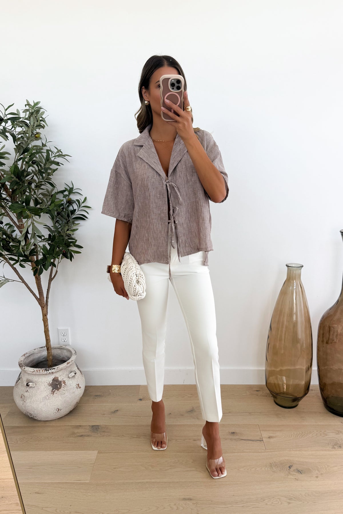 LINNE - Taupe Shirt