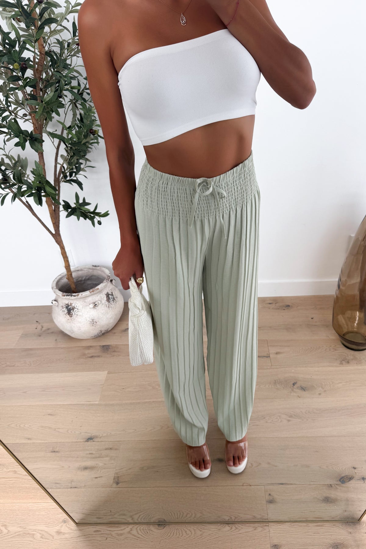 OLTEN - Mint Green Pants