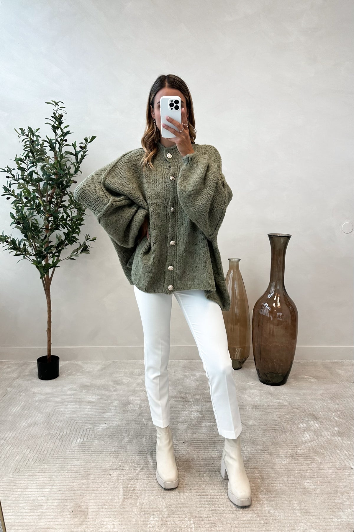 FLAVIE - Khaki Sweater