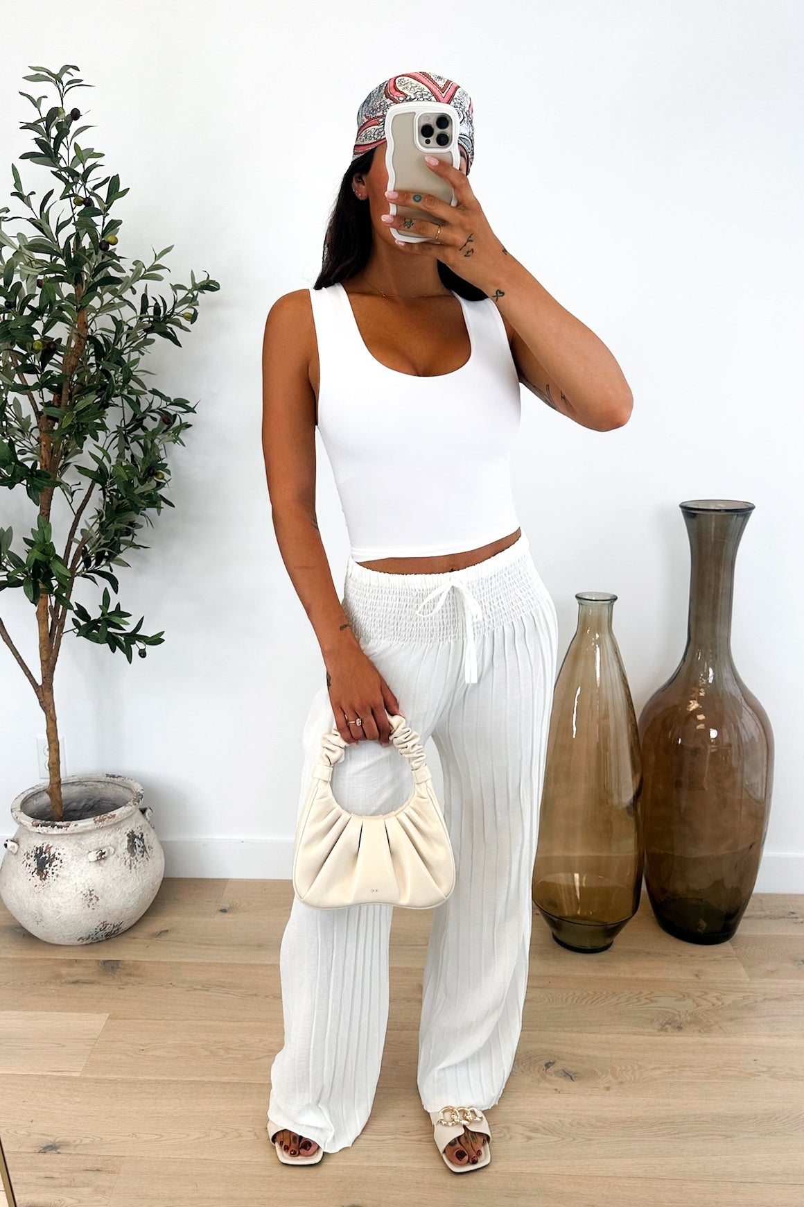 OLTEN - Pantalon / Blanc
