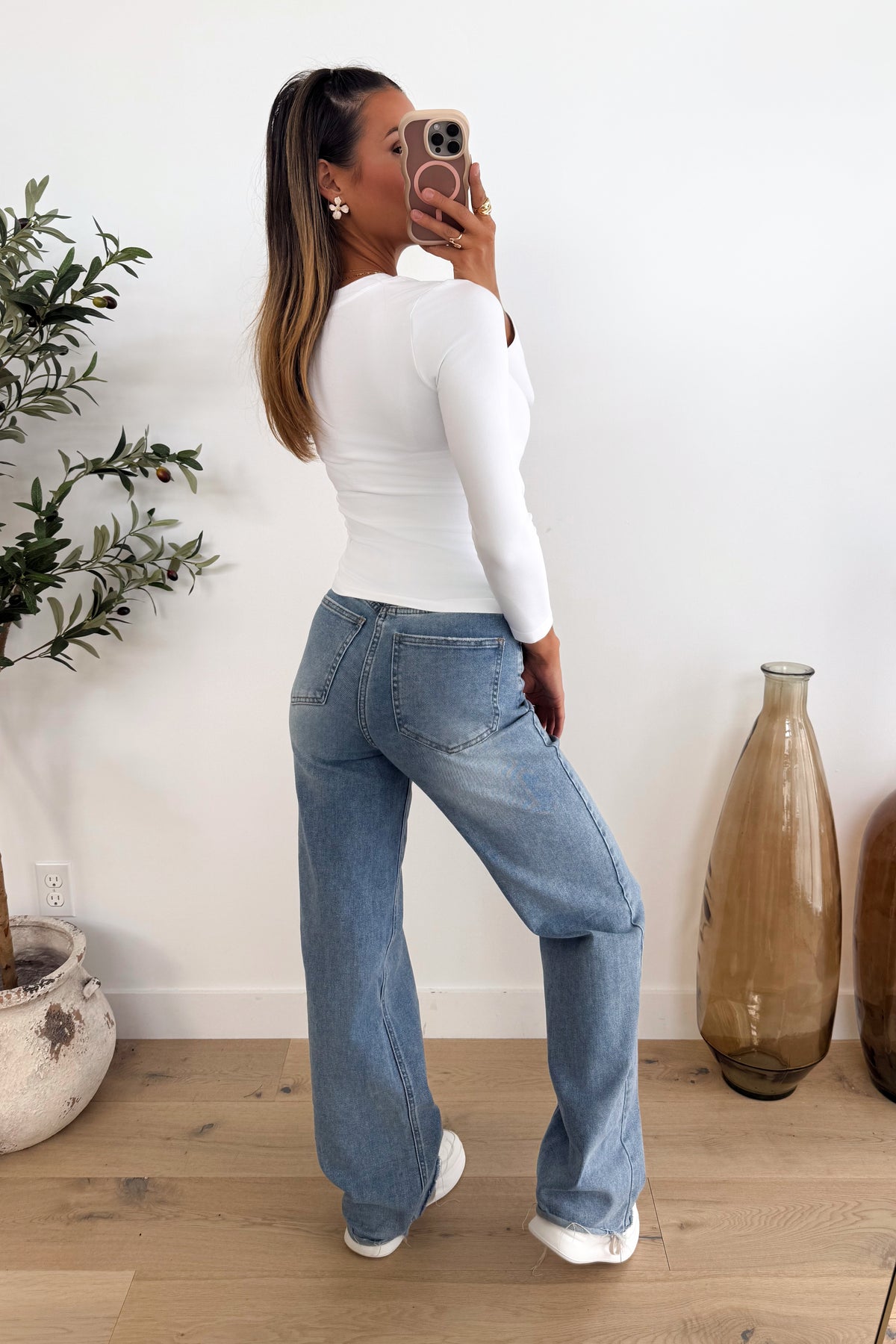 HARRIS - White Long Sleeve Top