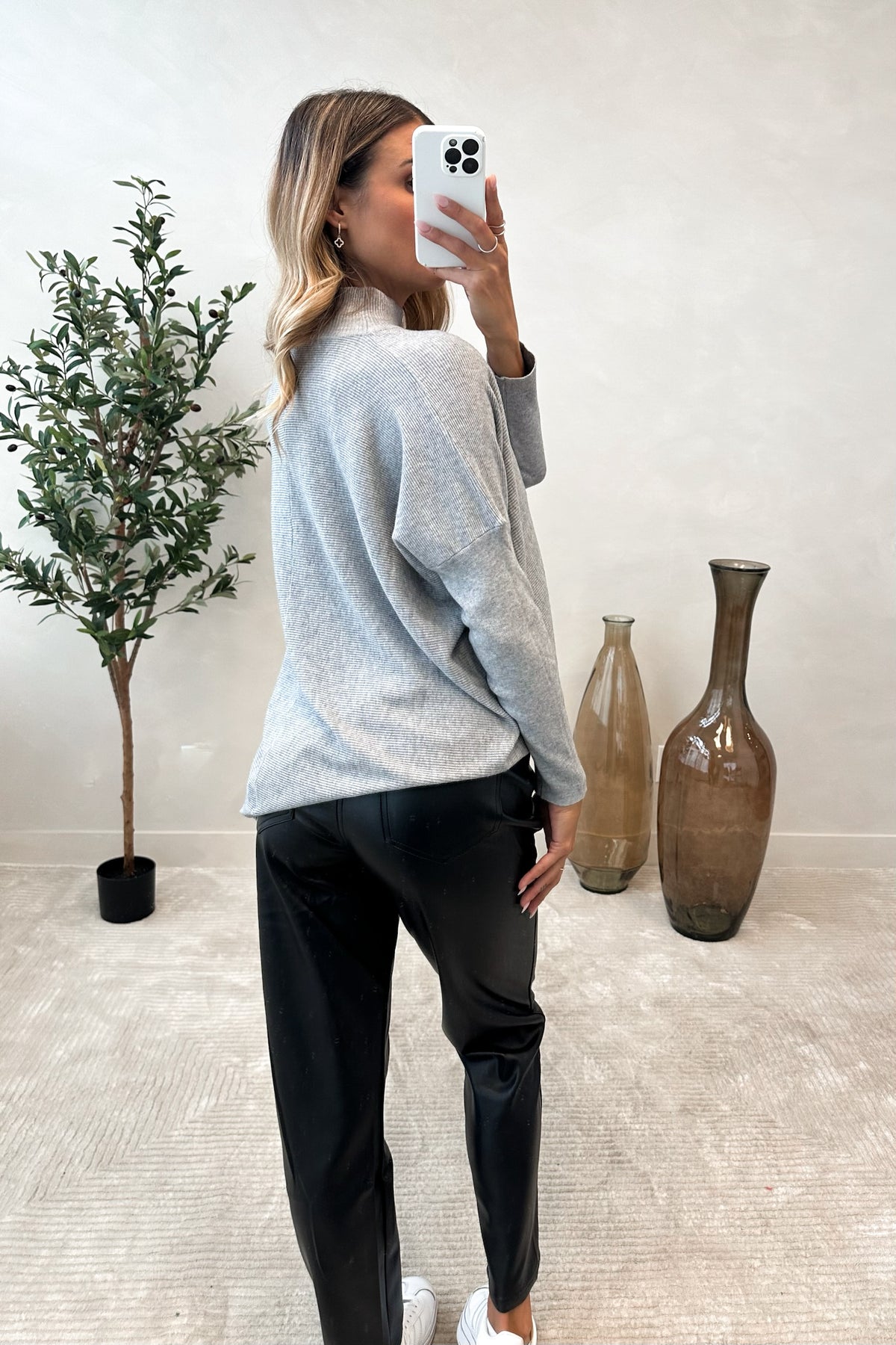 SOFYA - Long Grey Sweater