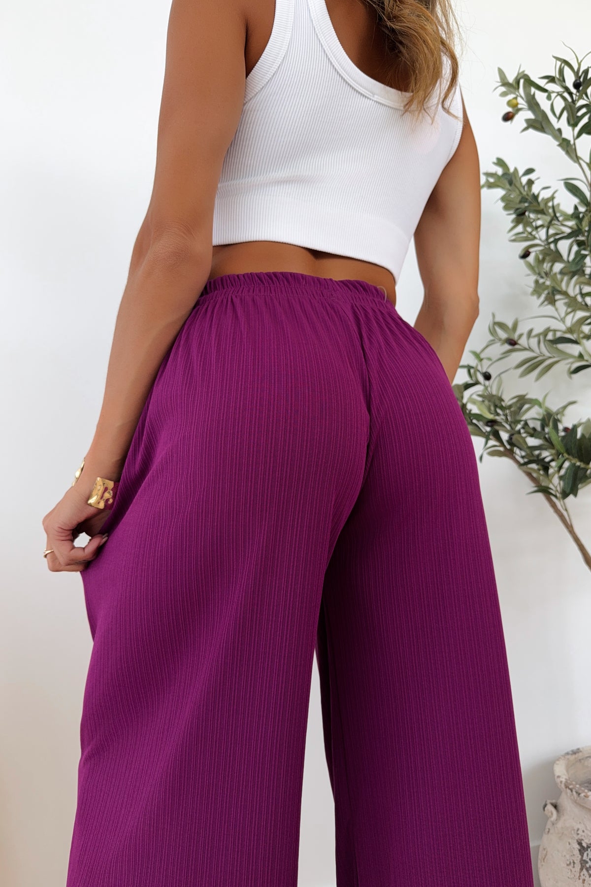QUINCY - Pantalon / Prune