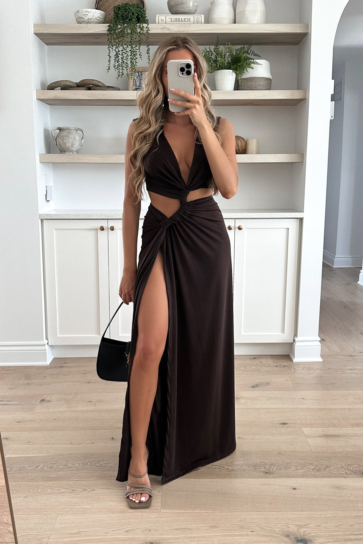 FRANCESKA - Brown Maxi Dress