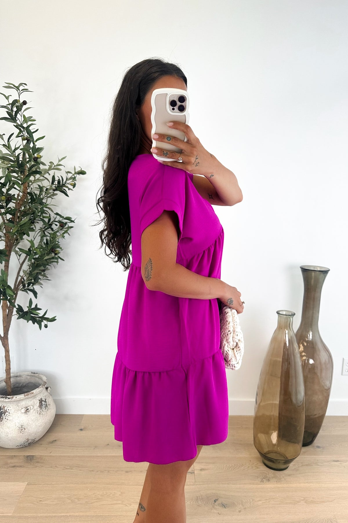 JAZEMINE - Magenta Dress