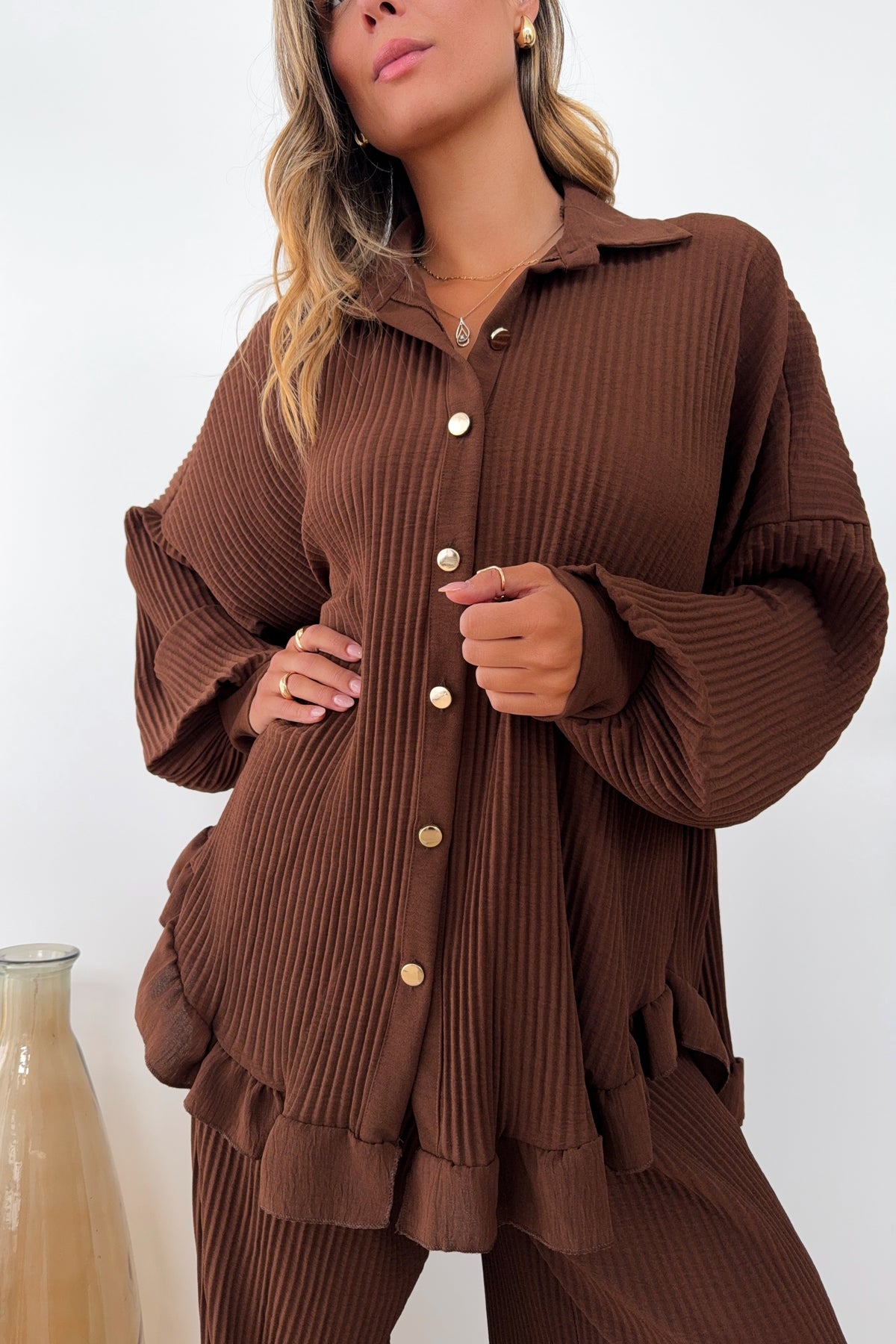 BINETTE - Brown Two-Piece Set