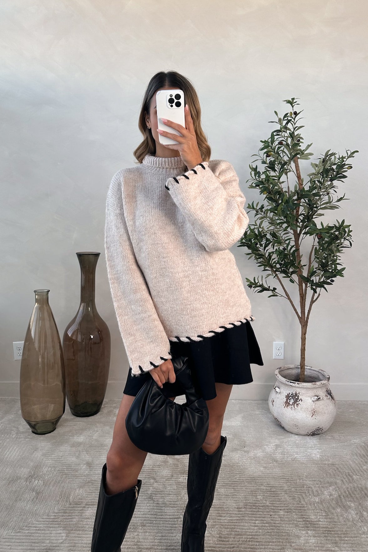 SANDRA - Beige Sweater