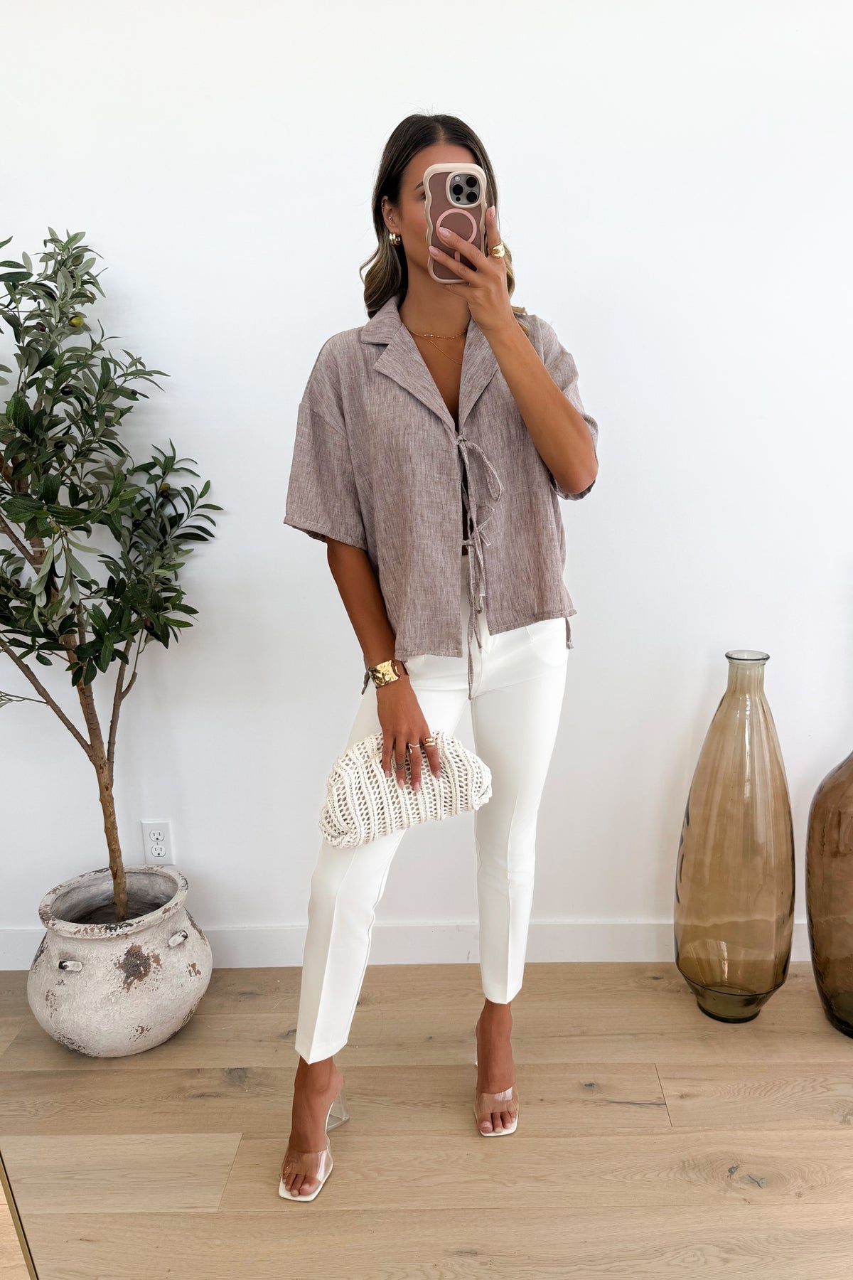 LINNE - Taupe Shirt