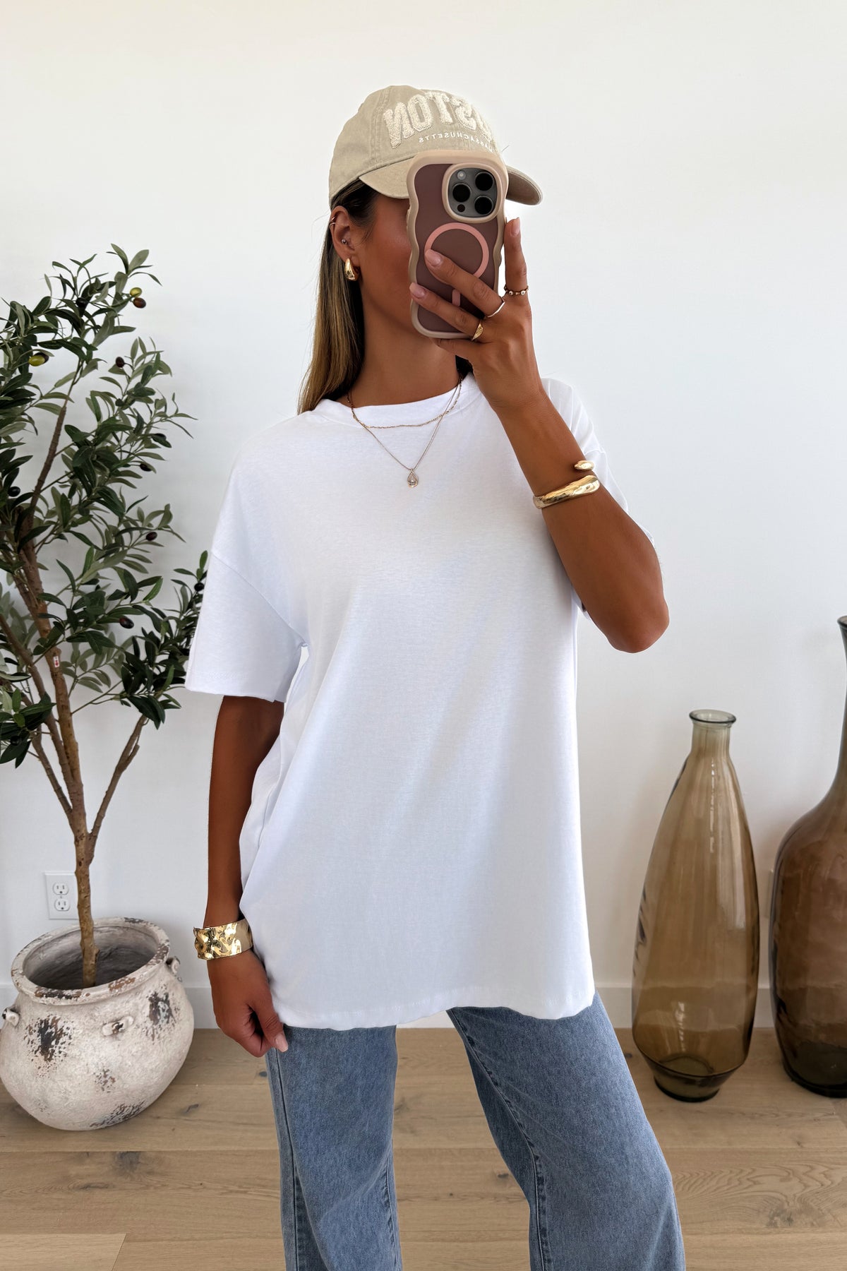LAUREL - White Oversized T-Shirt