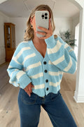 ANGELO - Stripped Blue Cardigan