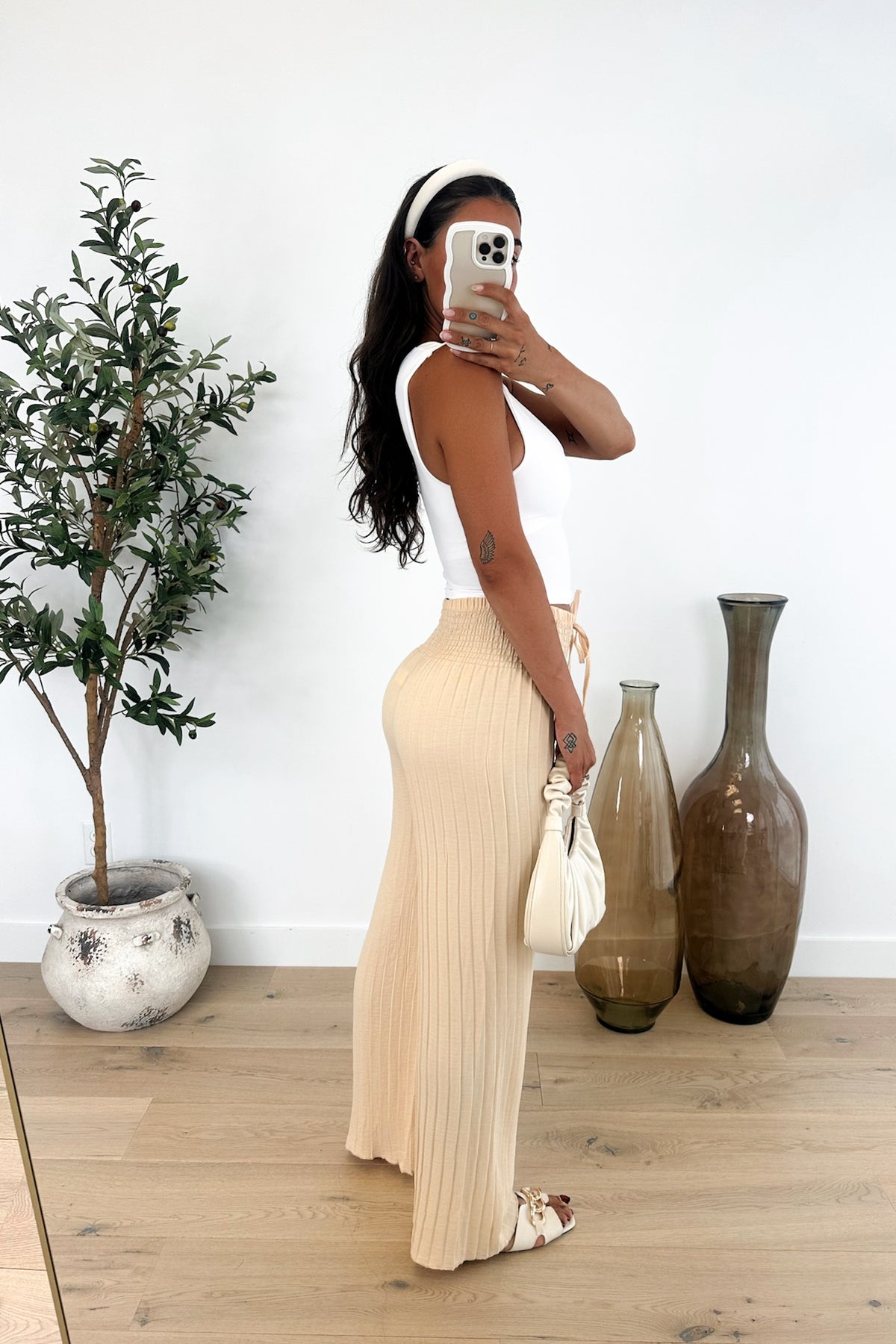 OLTEN - Pantalon / Beige