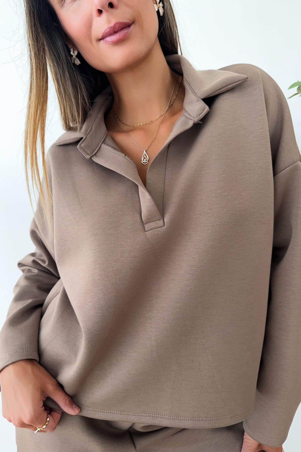 PARIS - Taupe Two-Piece Set