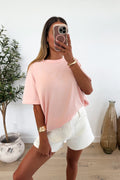 LAUREL - T-Shirt Oversize / Rose Pâle **