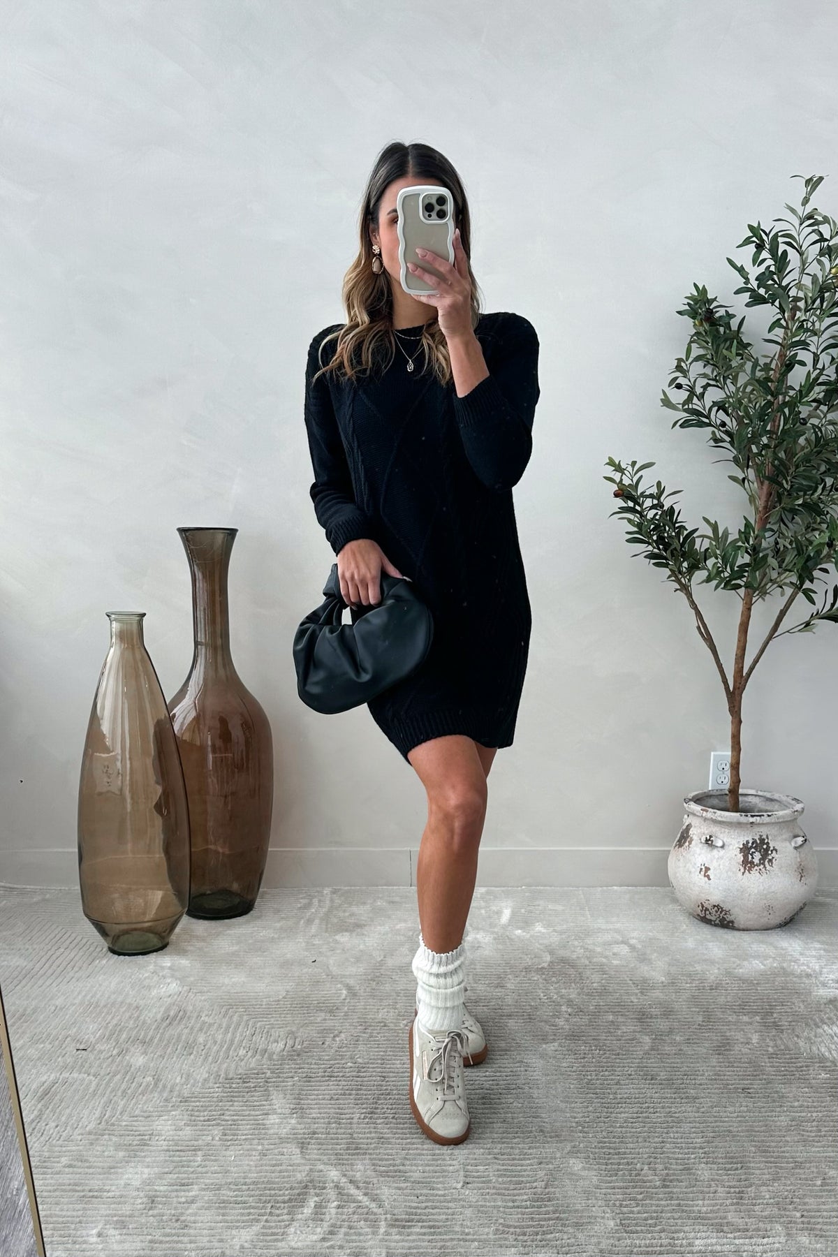 MATÉO - Black Sweater Dress