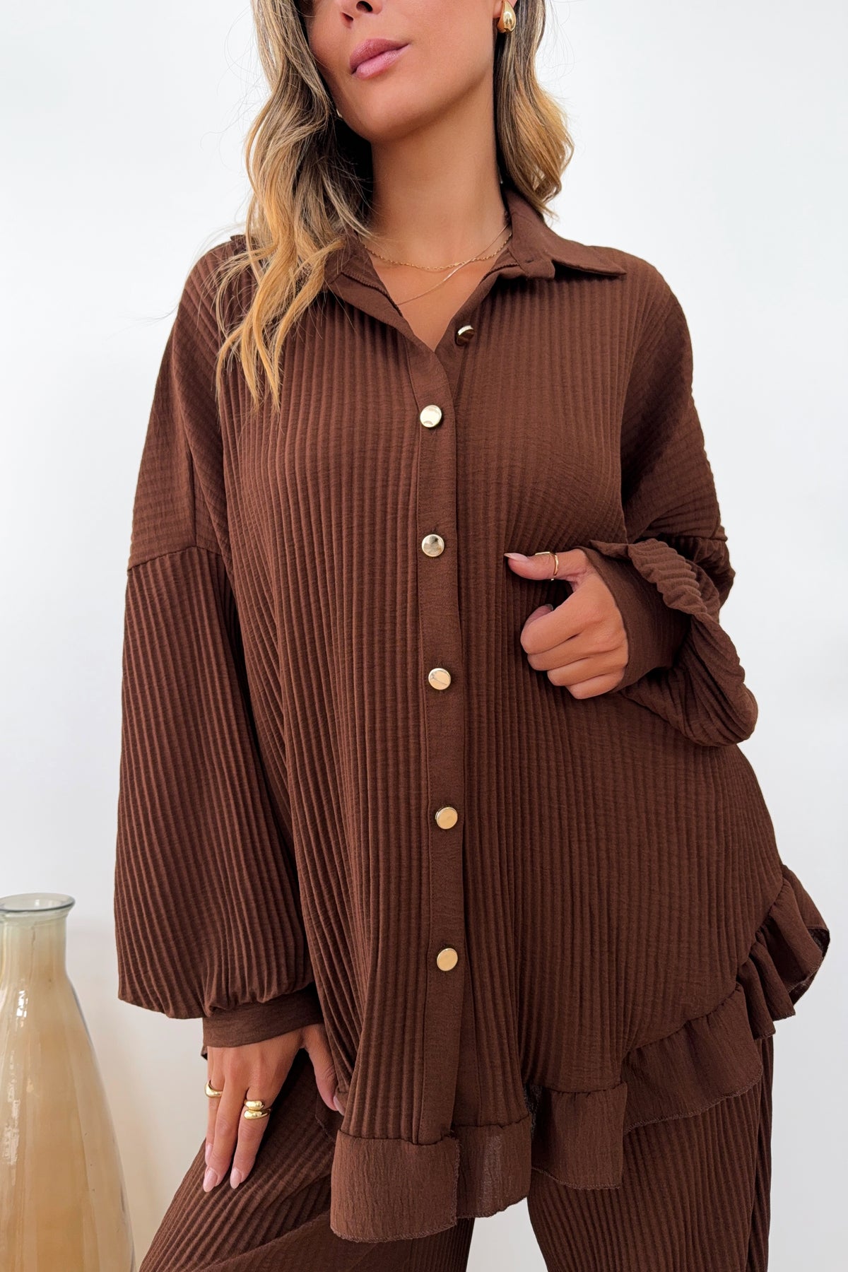 BINETTE - Brown Two-Piece Set