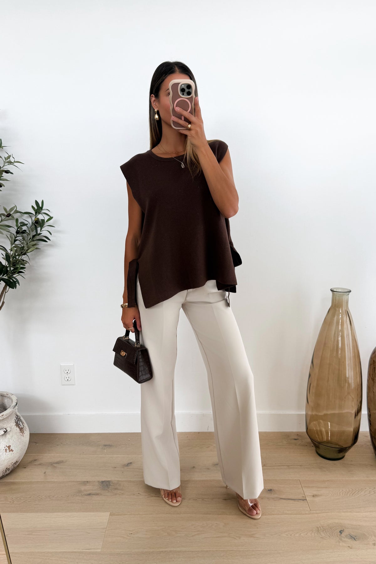 SABINE - Brown Top